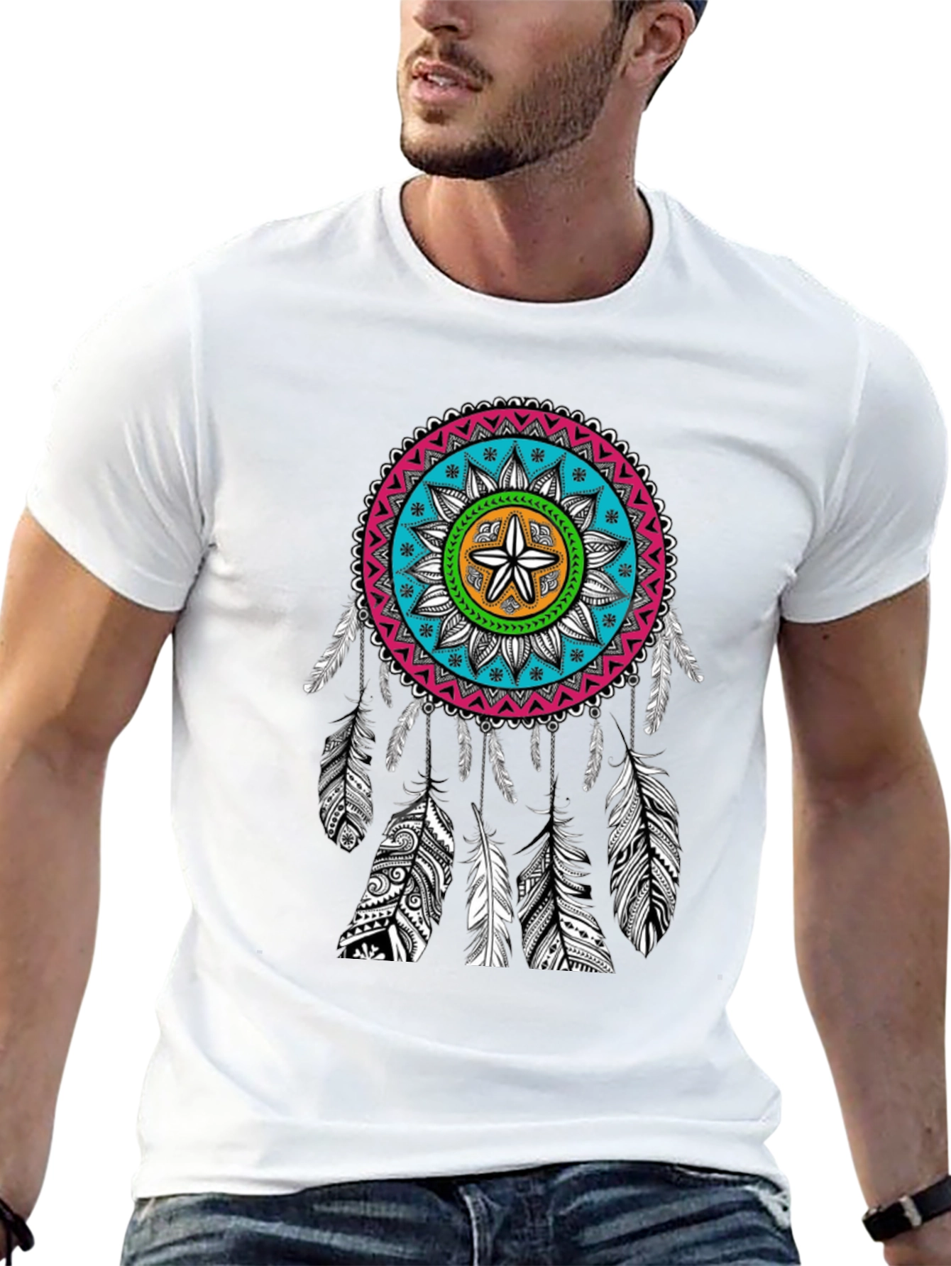 Dreamcatcher Graphic Tee - Boho Style