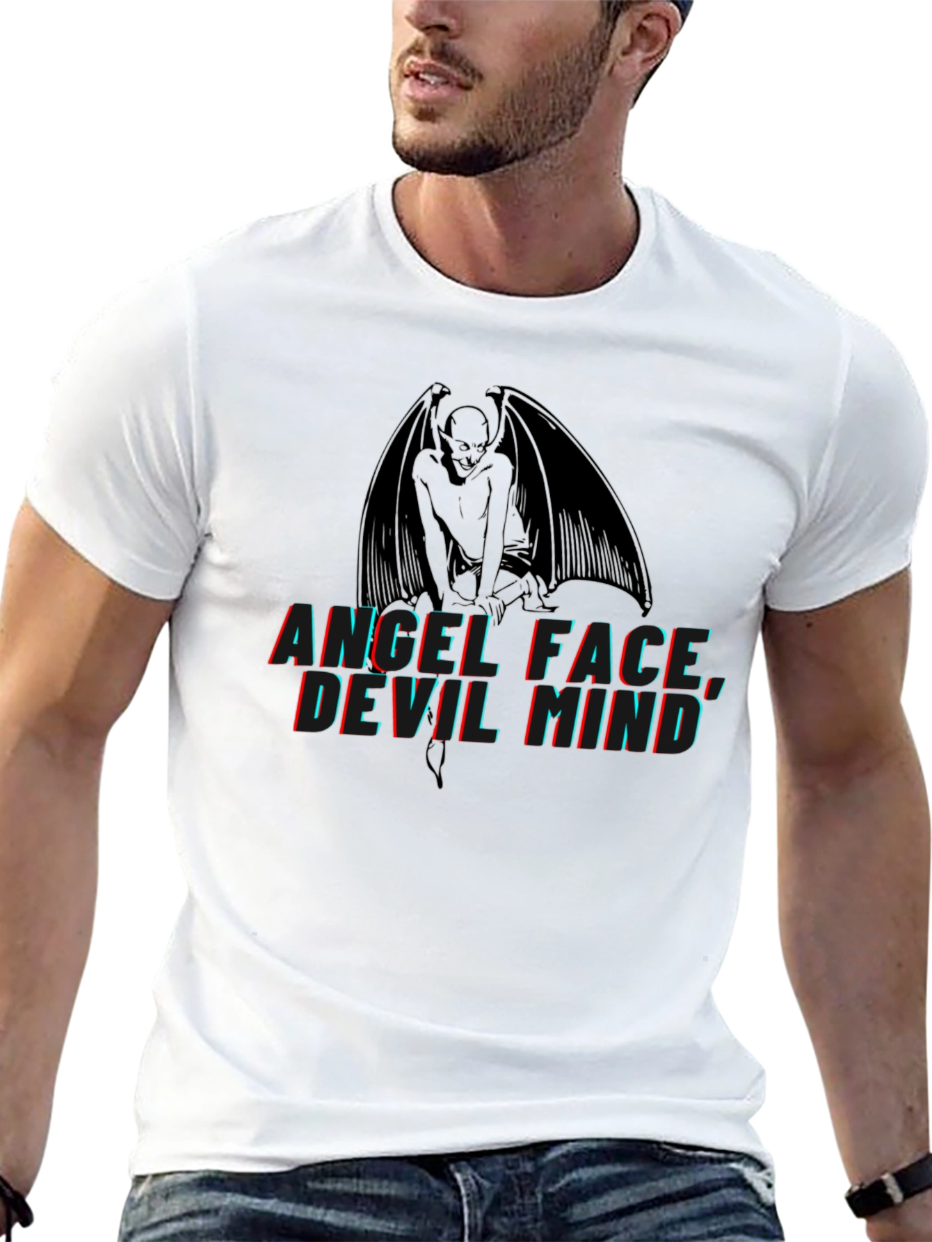 Angel Face Devil Mind Graphic T-Shirt