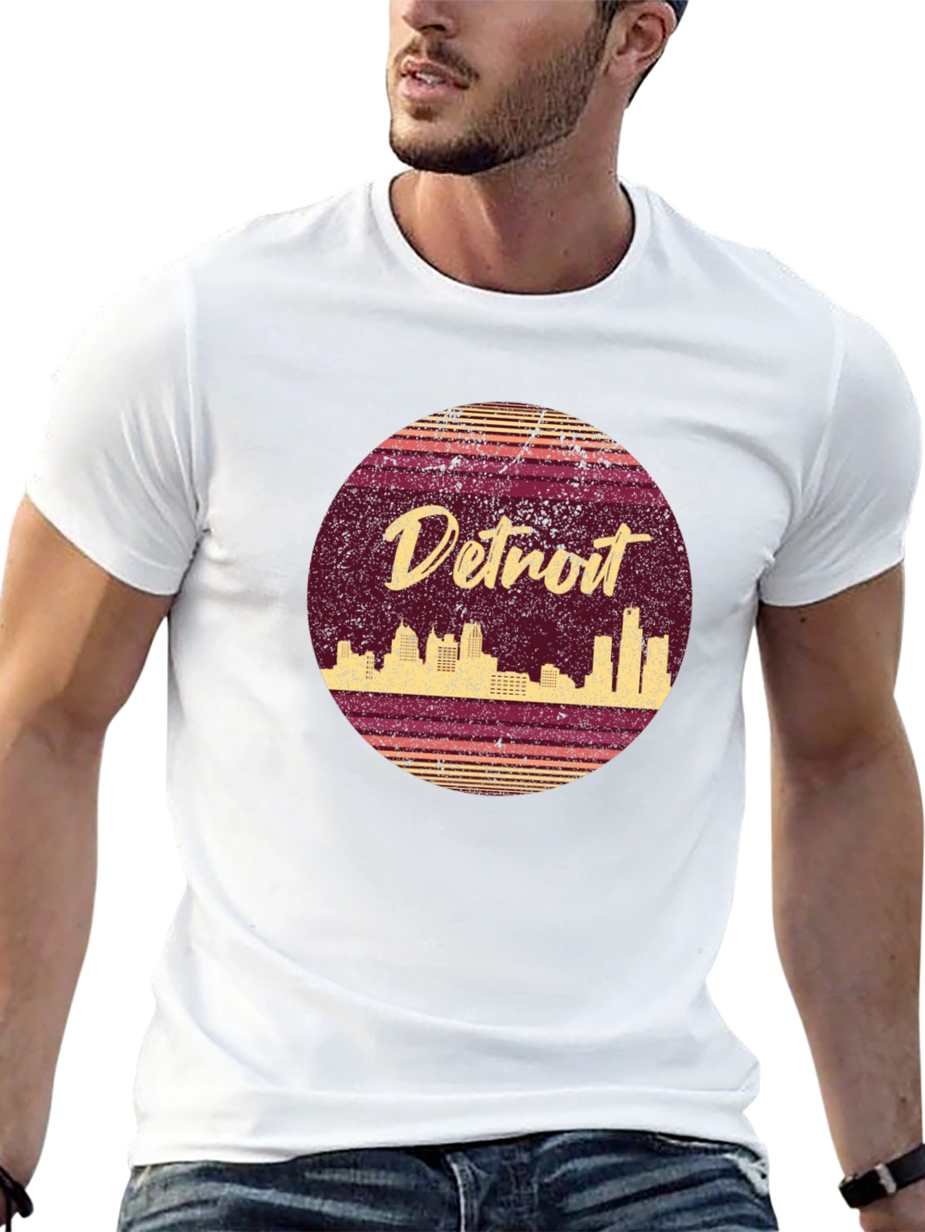 Retro Detroit Skyline T-Shirt