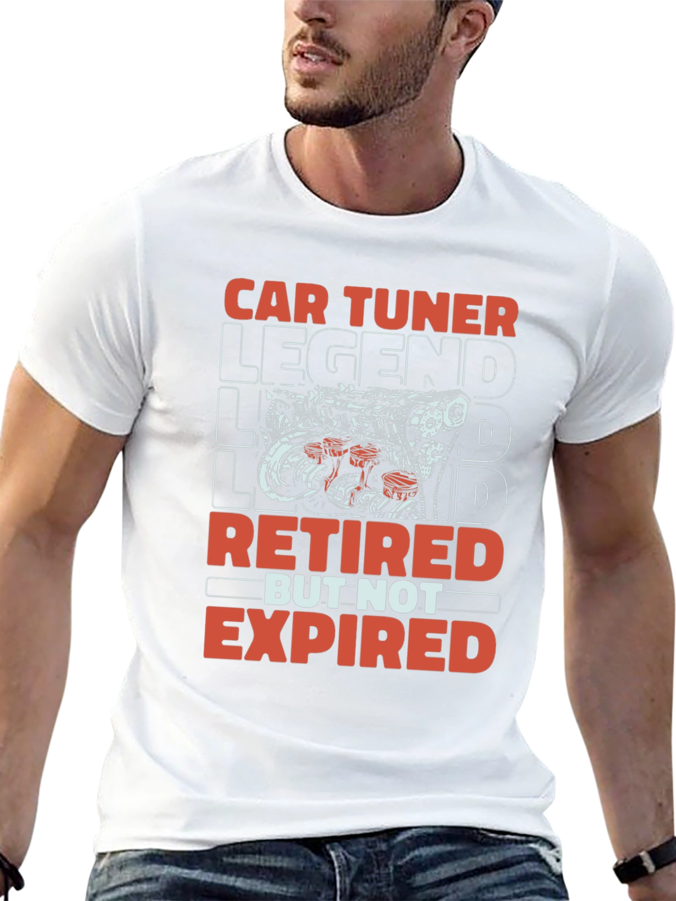 Car Tuner Legend Retired Graphic T-Shirt