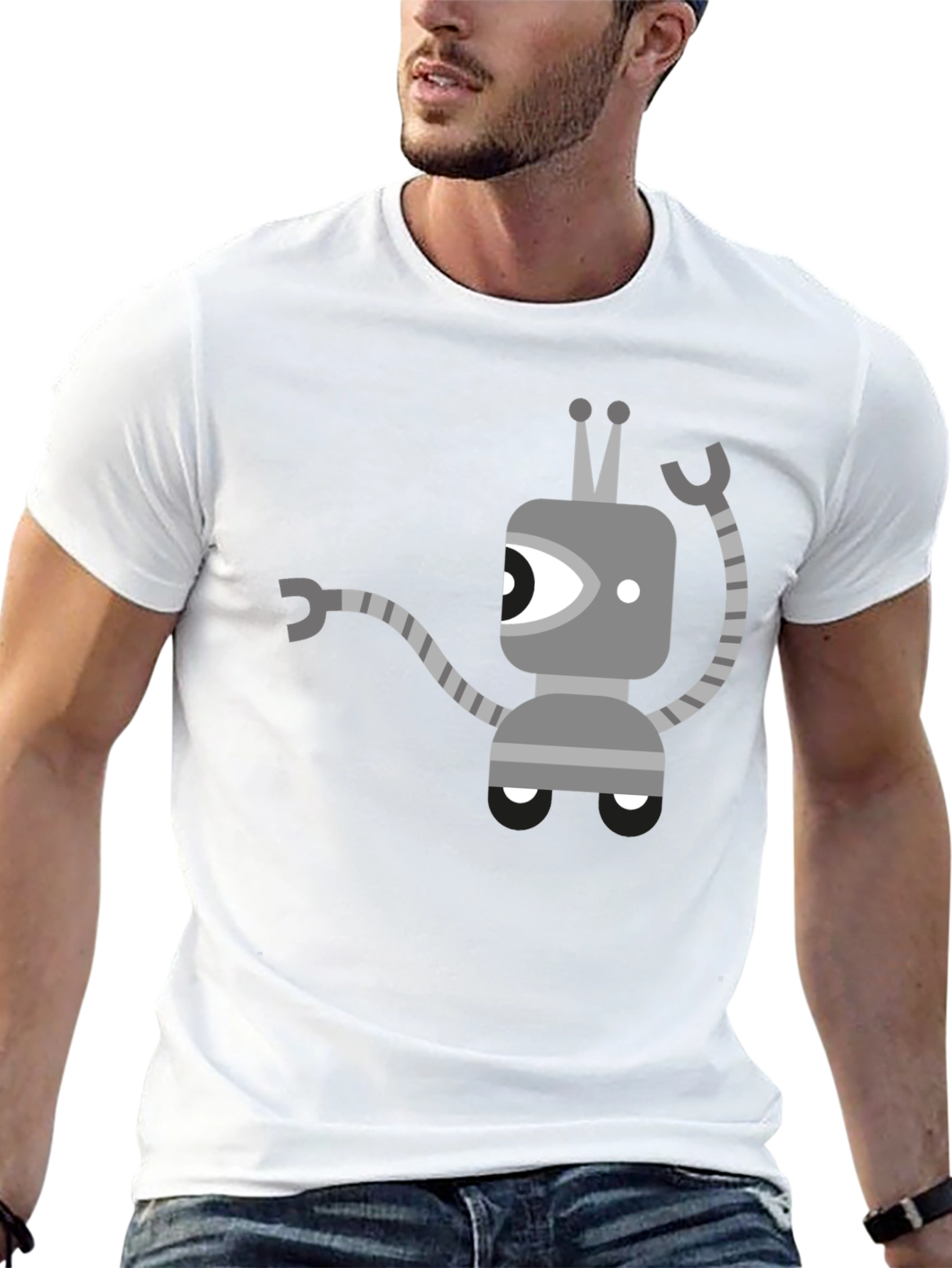 Robot Graphic Black T-Shirt
