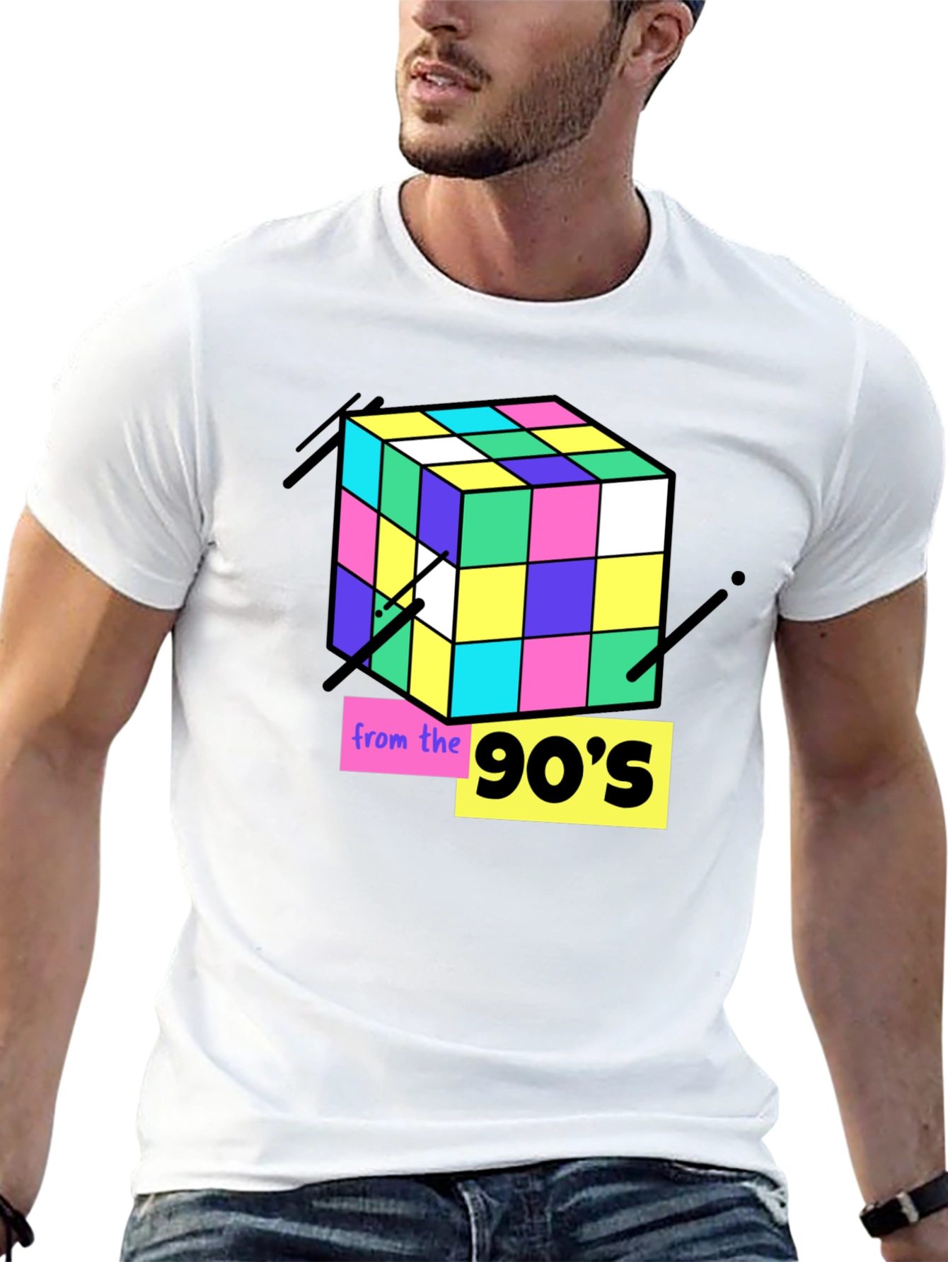 90s Rubiks Cube Graphic Tee
