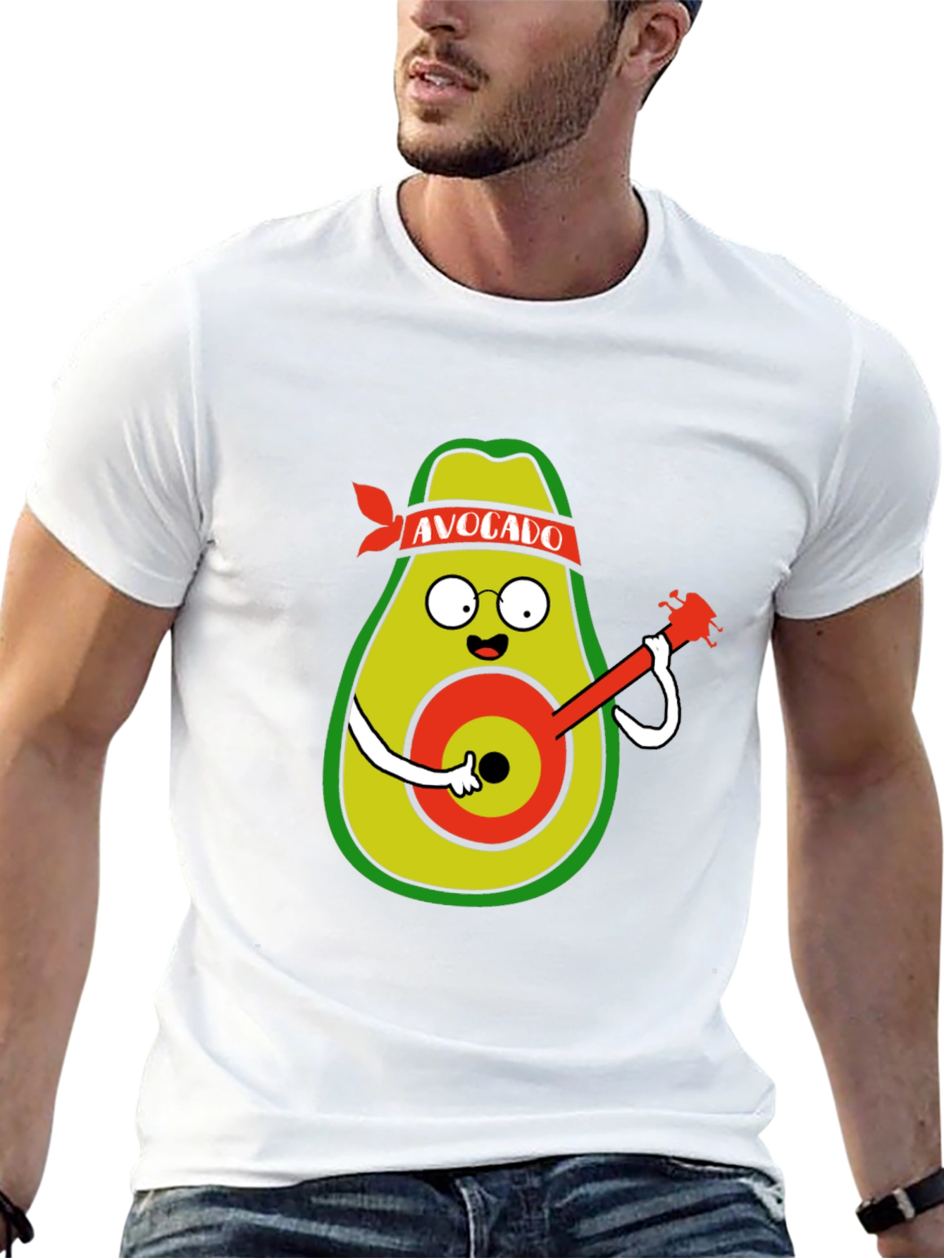Avocado Guitarist Black T-Shirt