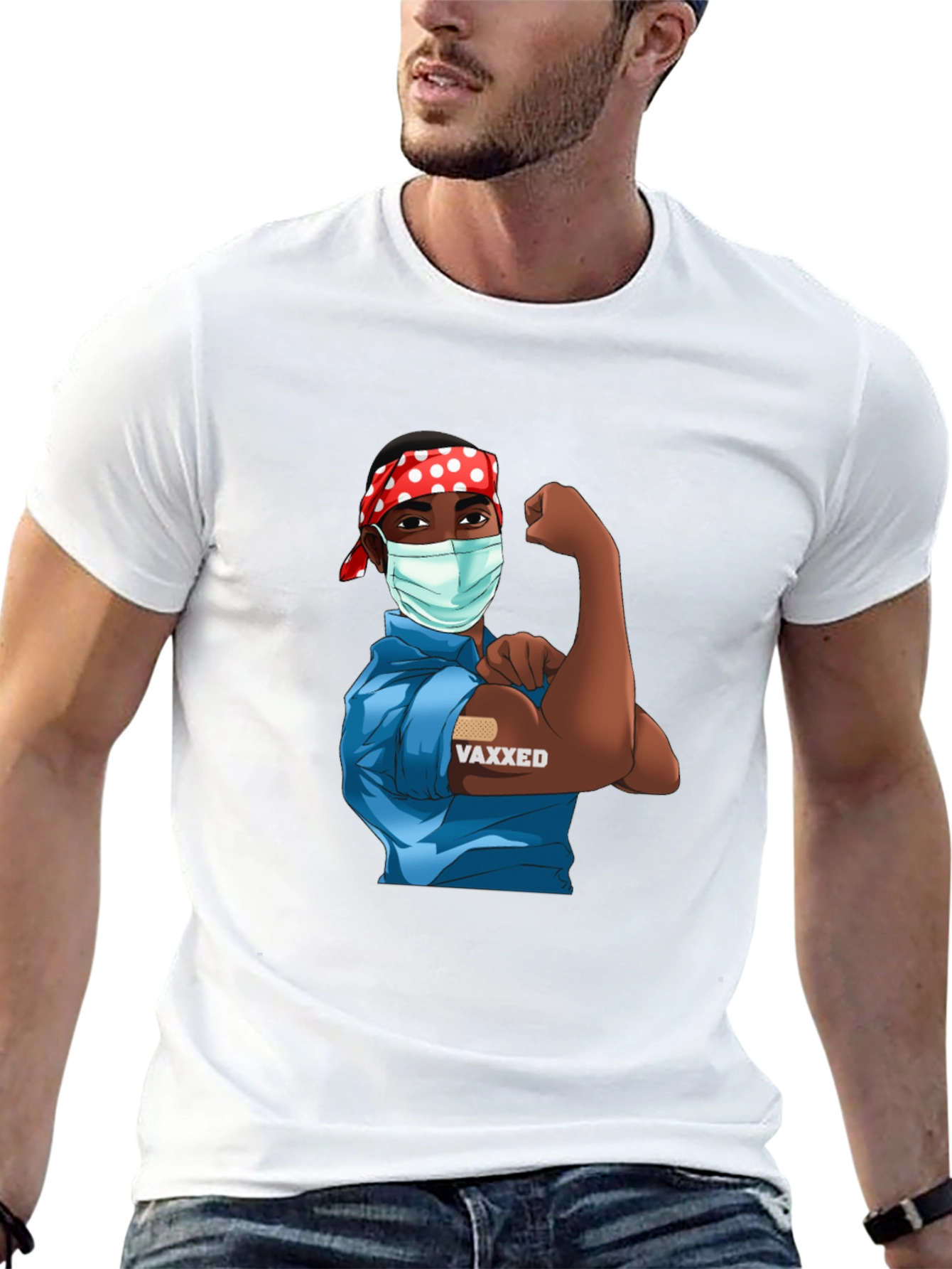 Vaxxed Cartoon T-Shirt - Black