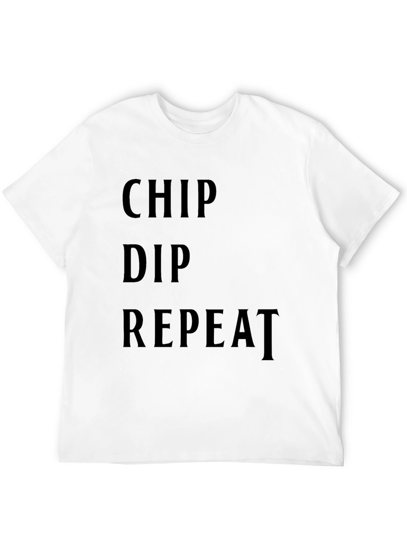 Chip Dip Repeat Black T-Shirt