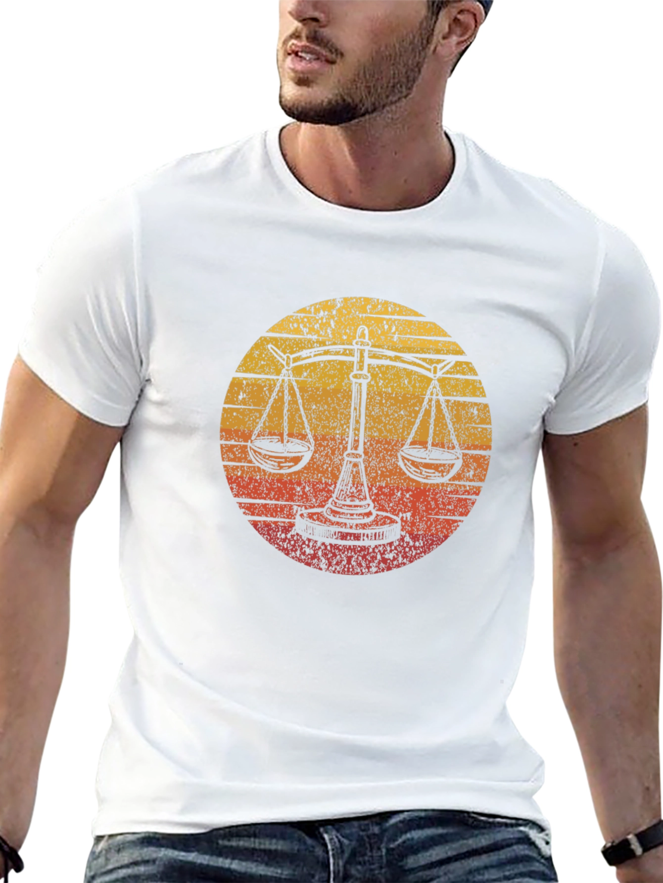 Scales of Justice Sunset Graphic Tee