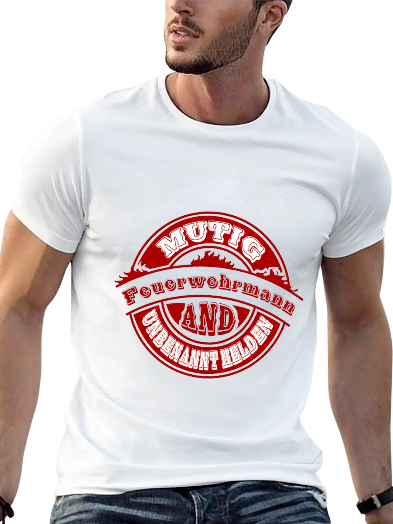 Firefighter Hero Graphic Tee - Black
