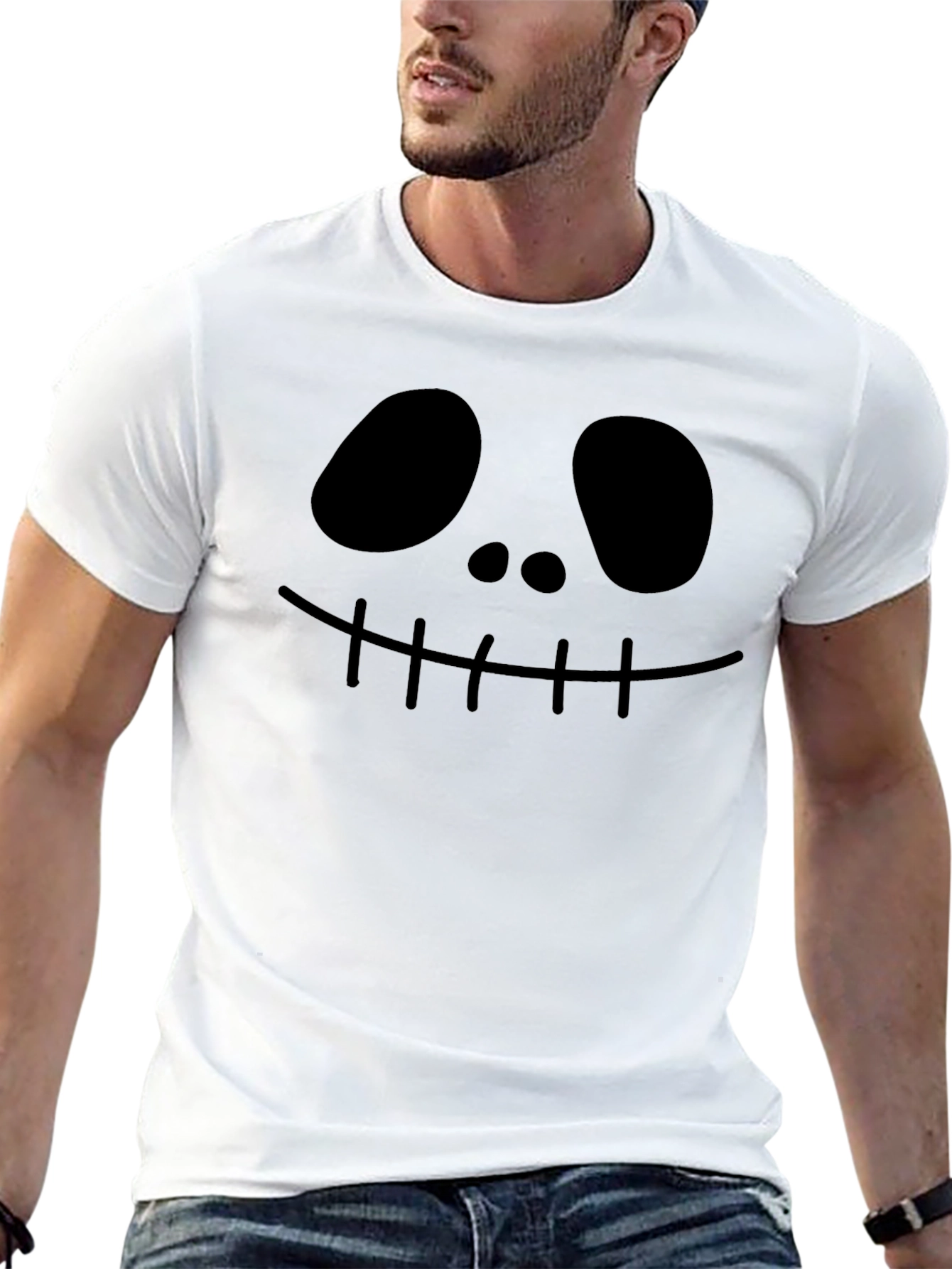 Spooky Face Black Graphic Tee