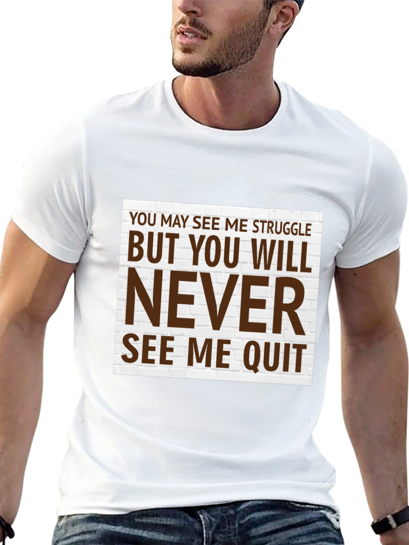 Motivational T-Shirt - Never Quit Graphic Tee