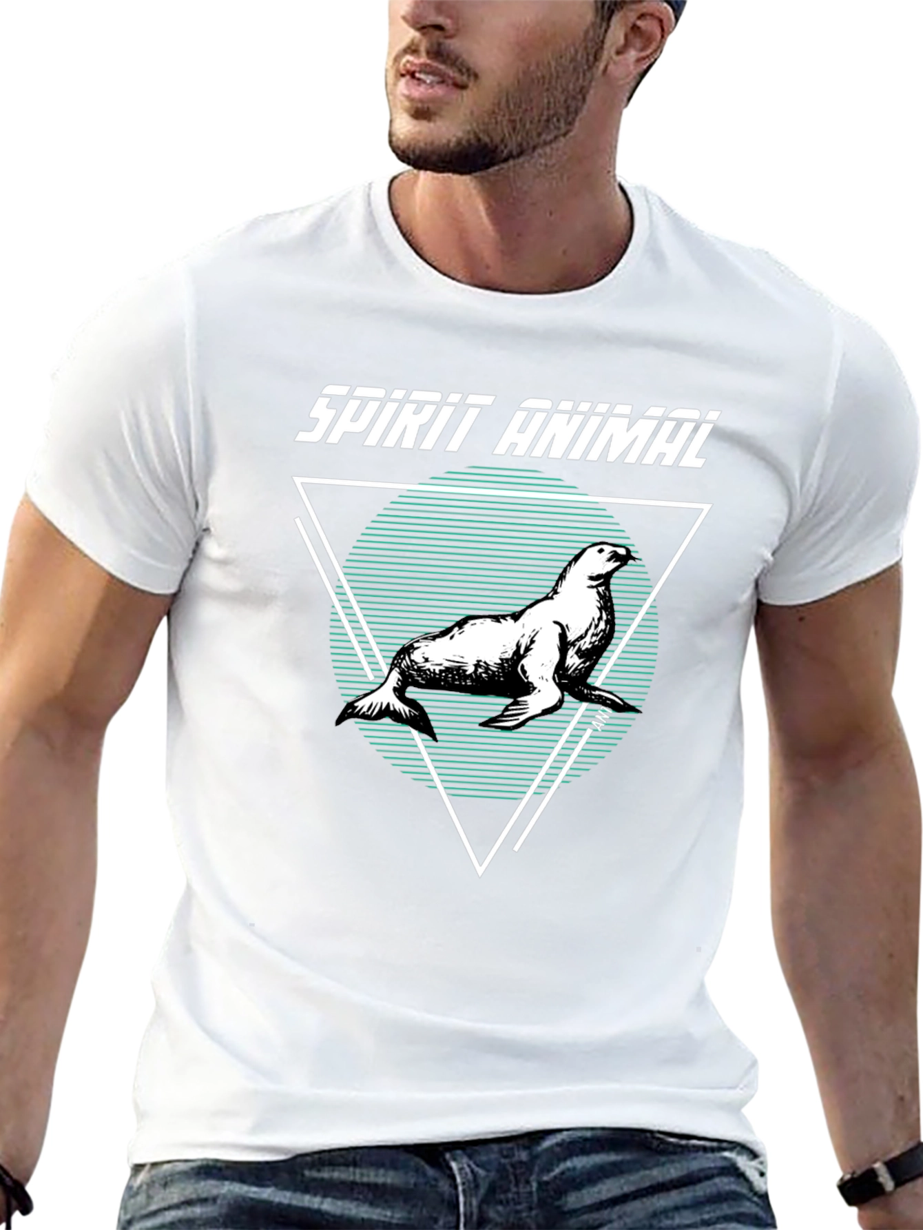 Spirit Animal Seal Graphic T-Shirt - Unisex Black Tee