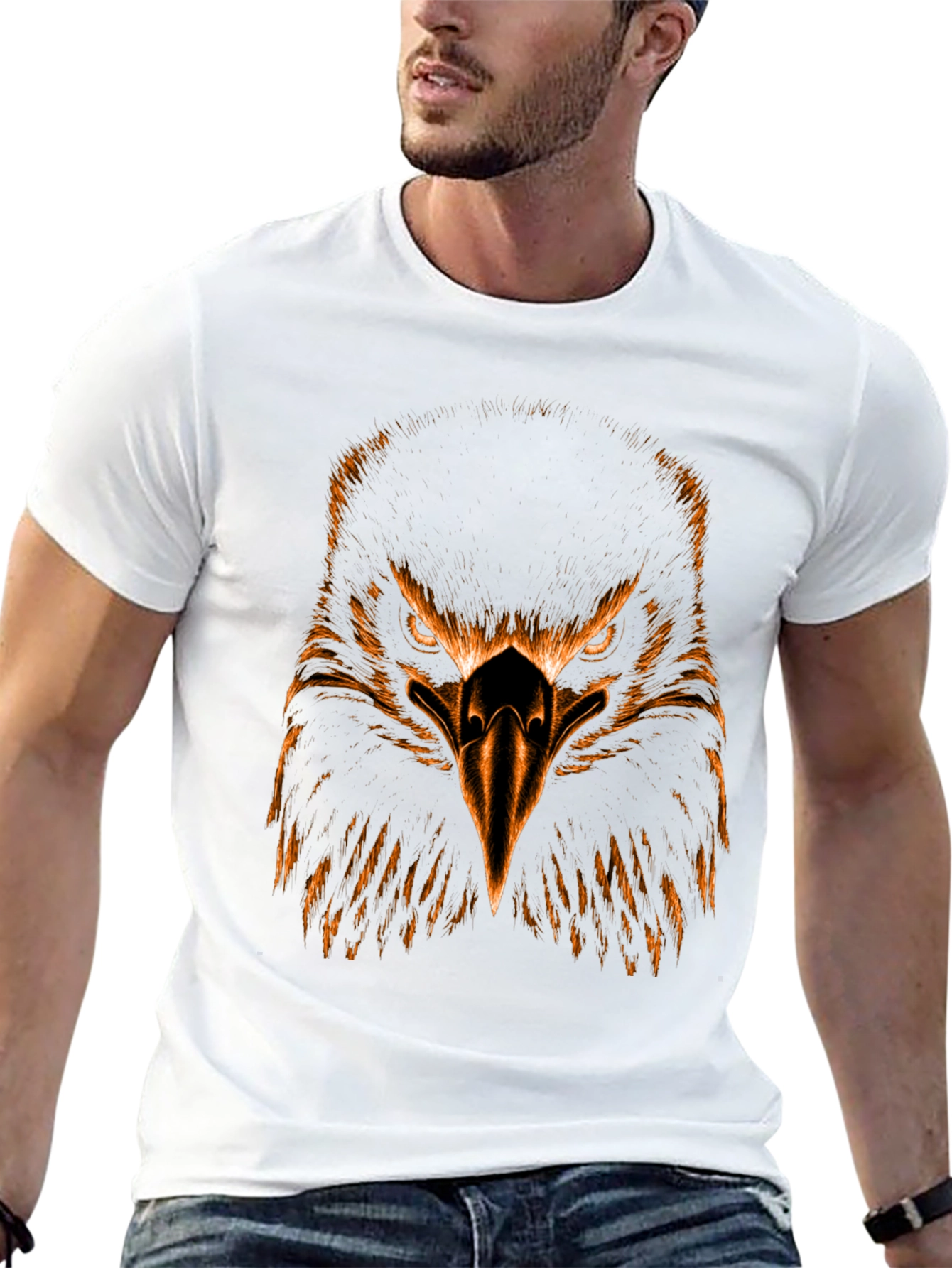 Eagle Graphic Tee - Black Cotton Blend