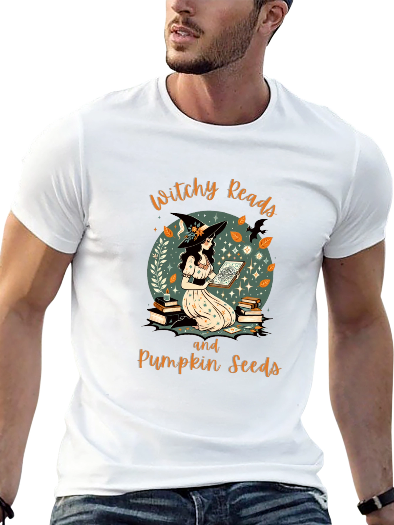 Witchy Reads T-Shirt - Halloween Book Lover Tee