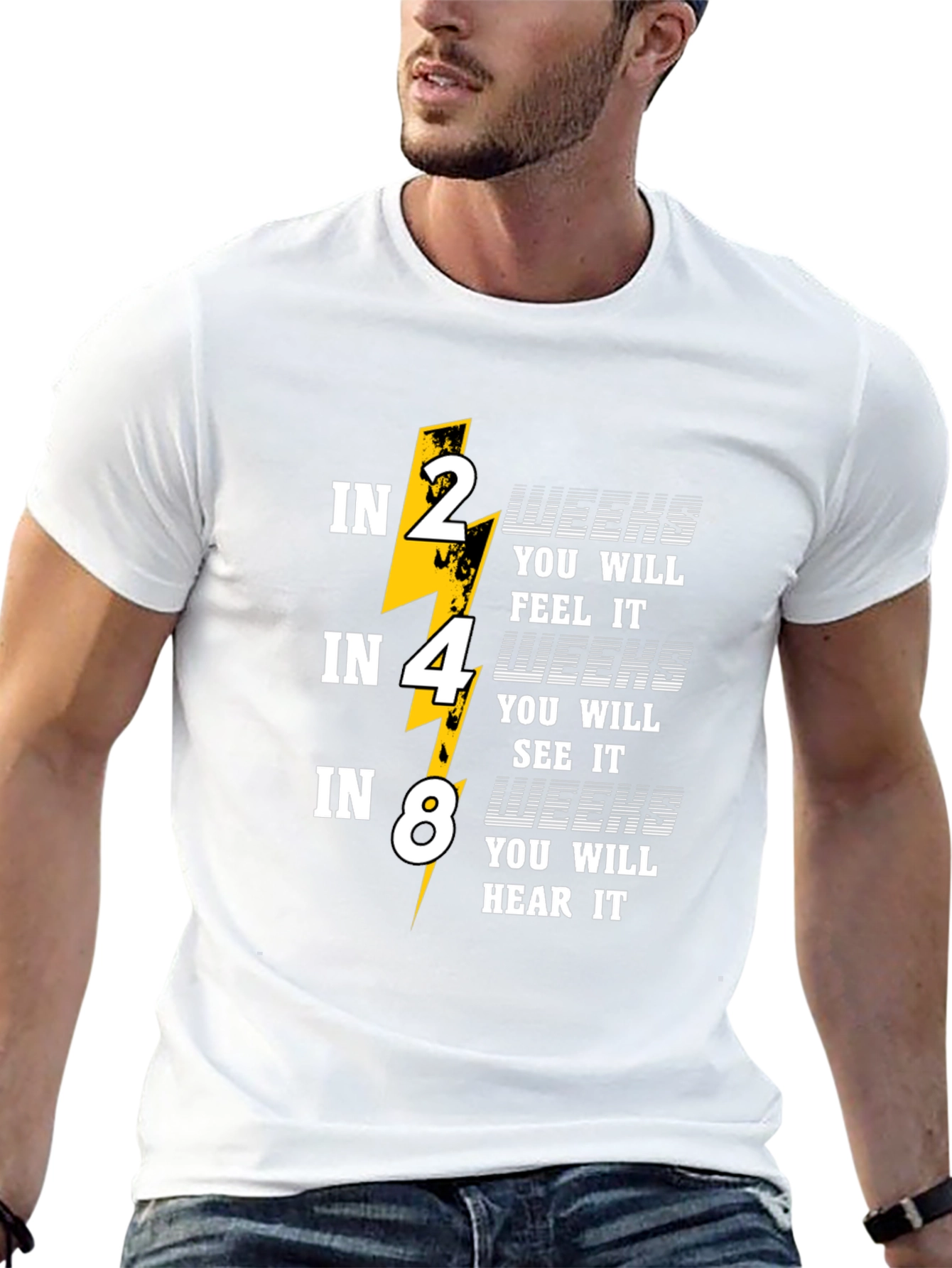 2 4 8 Weeks T-Shirt - Feel See Hear