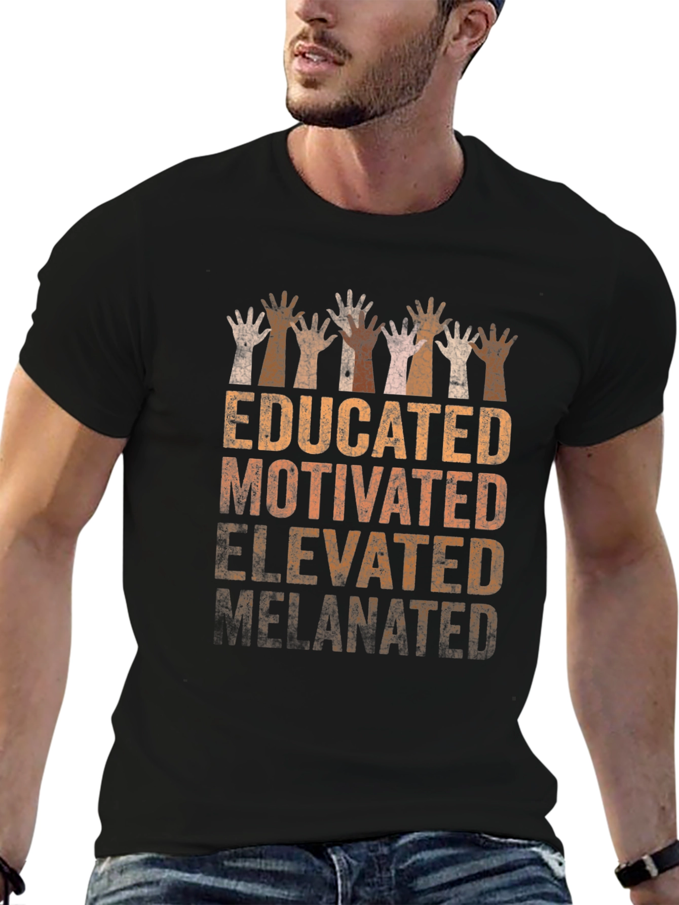Educated Motivated Elevated Melanin Pride T-Shirt