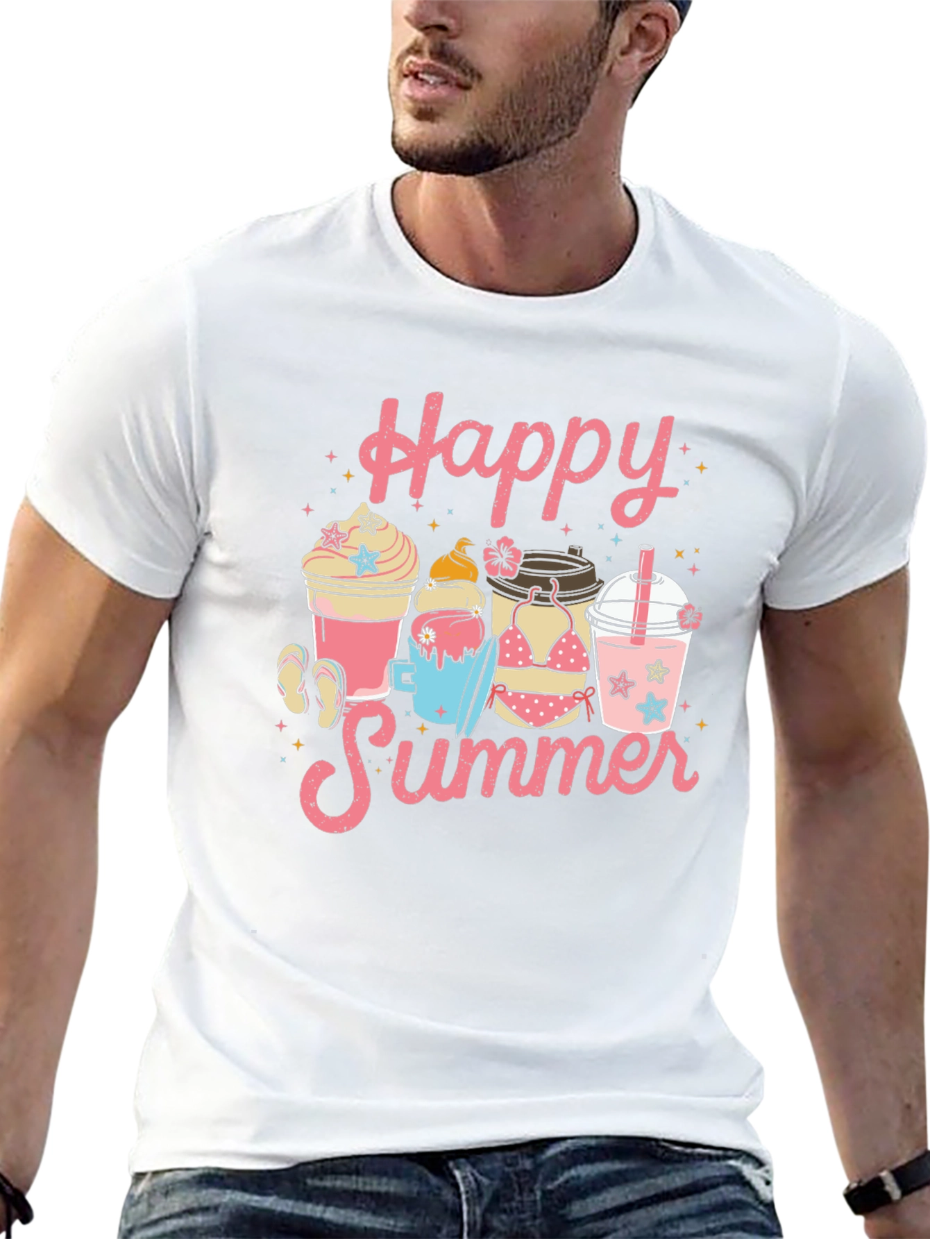 Happy Summer Graphic T-Shirt