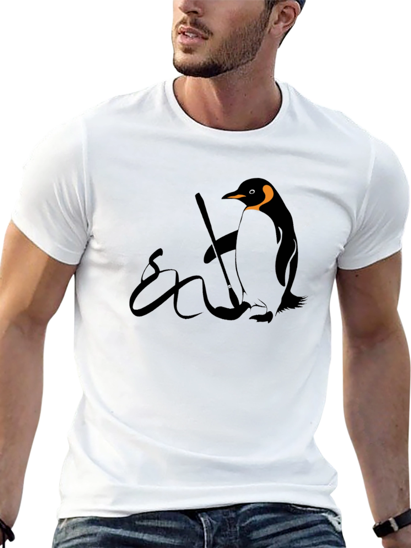Painter Penguin Black T-Shirt