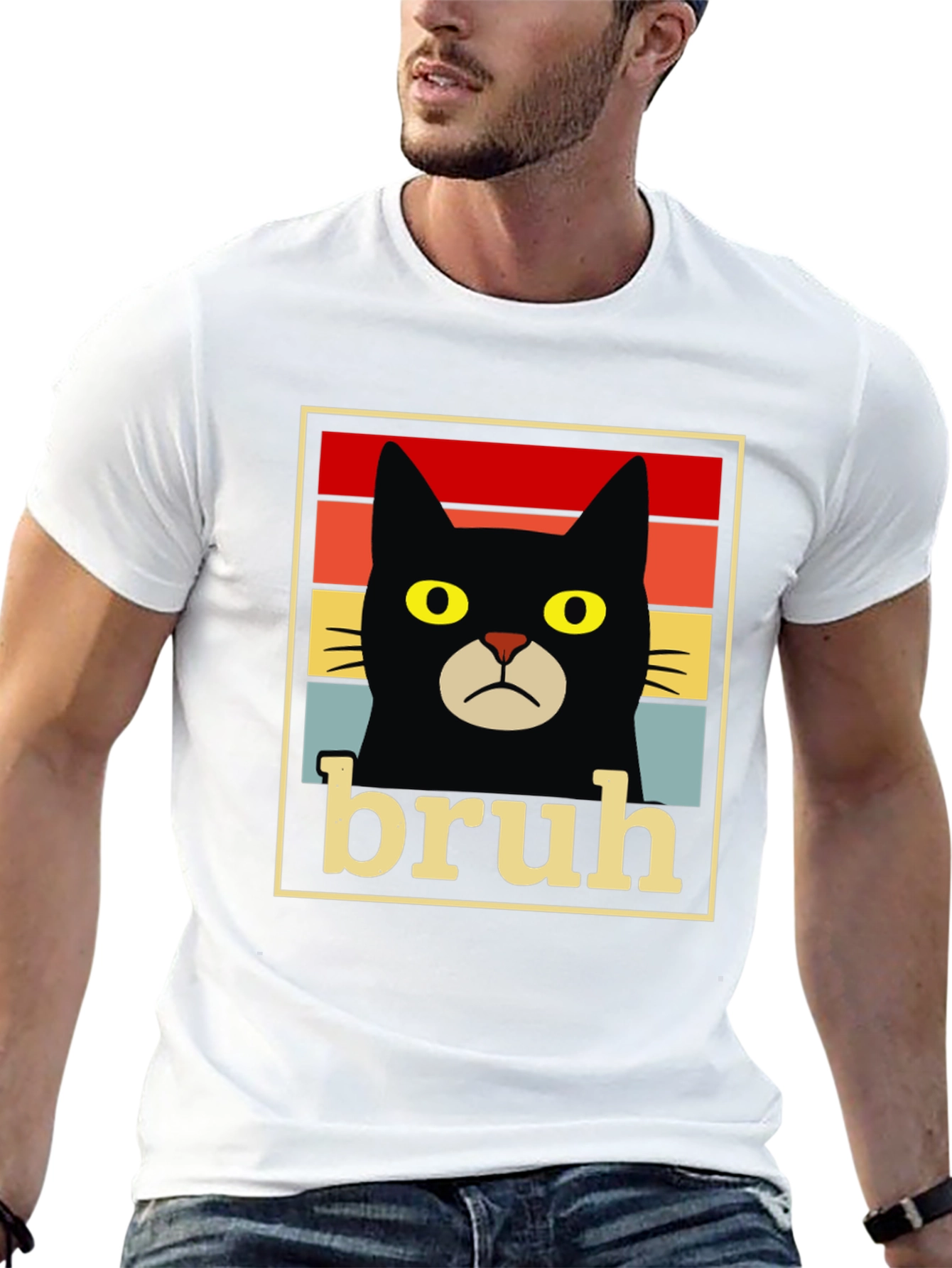 Bruh Cat T-Shirt - Funny Graphic Tee
