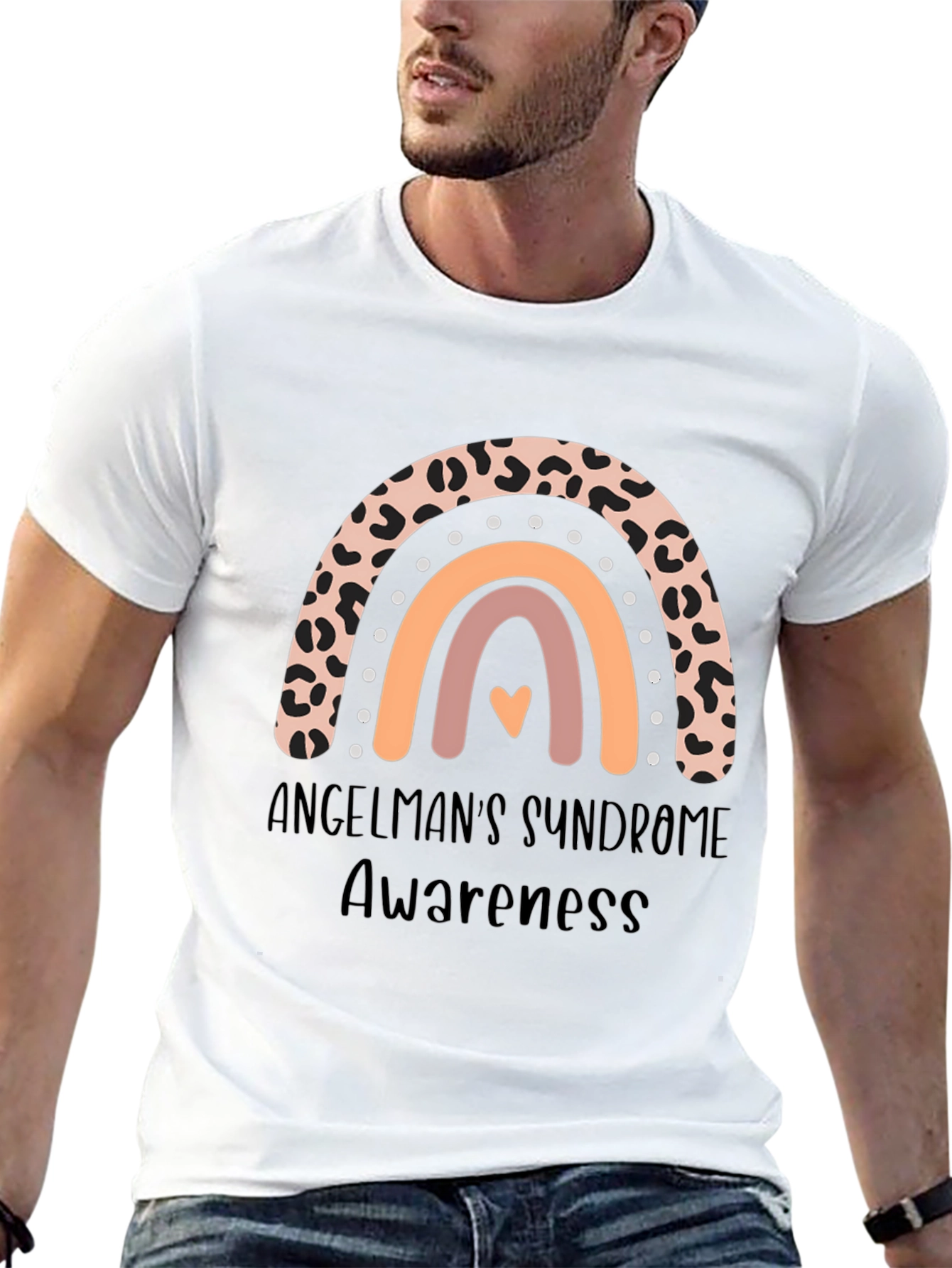 Angelmans Syndrome Awareness Rainbow T-Shirt