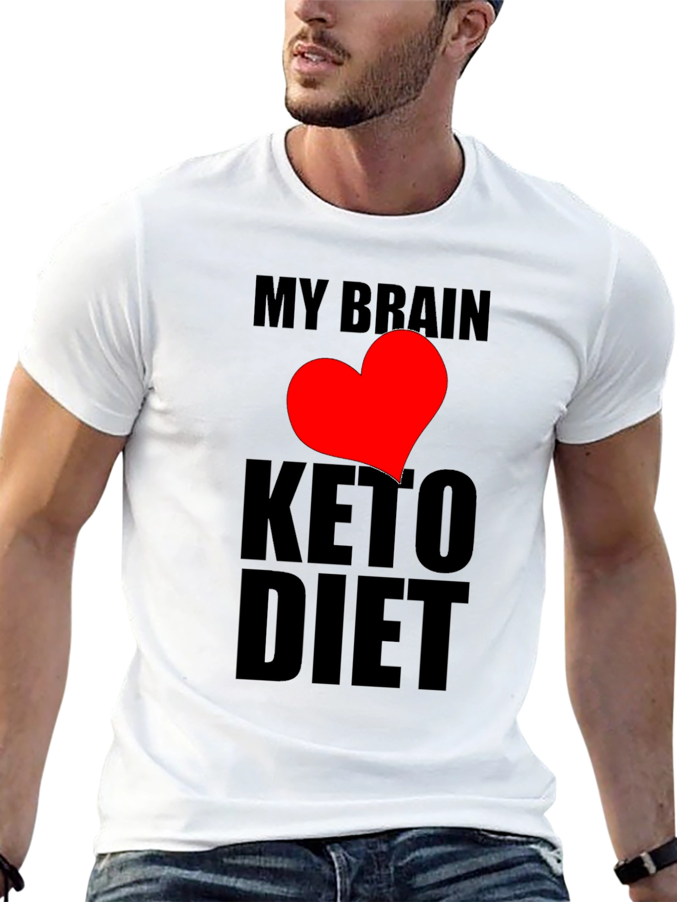 My Brain Loves Keto Diet Black T-Shirt