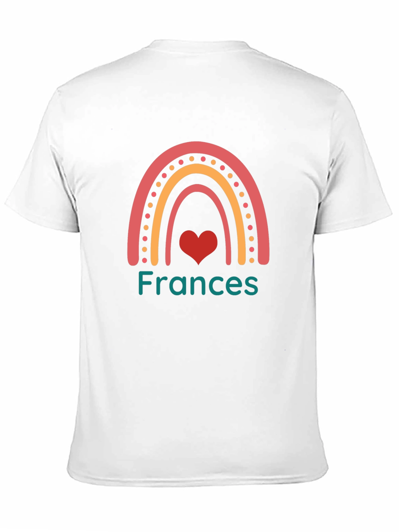 Rainbow Frances Heart T-Shirt
