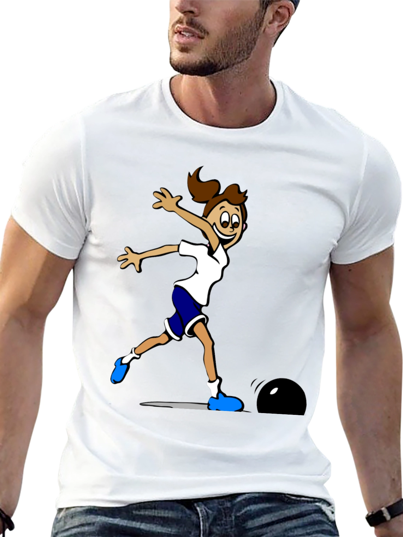 Bowling Girl Graphic T-Shirt - Strike Style!