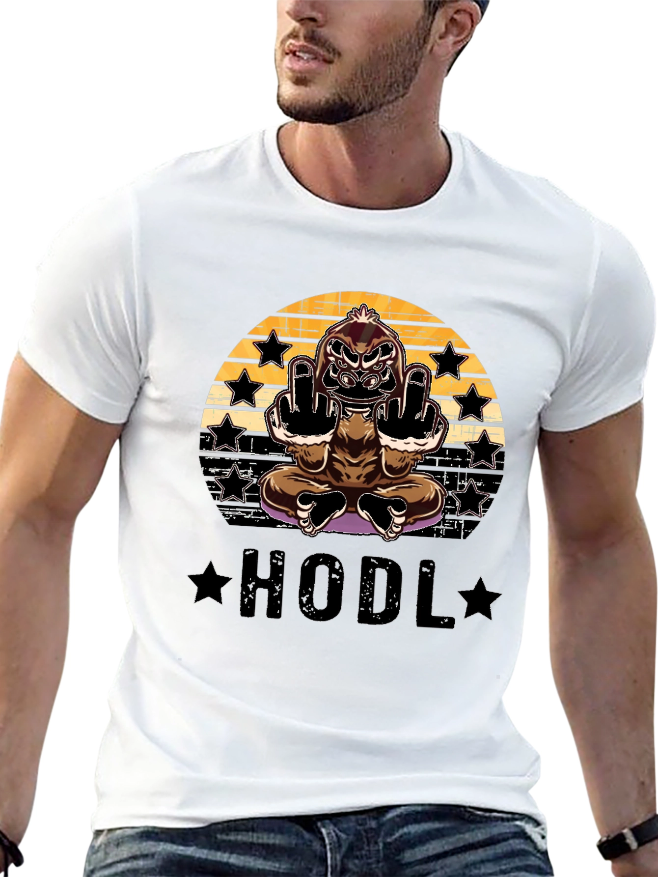 HODL Gorilla Black Graphic Tee