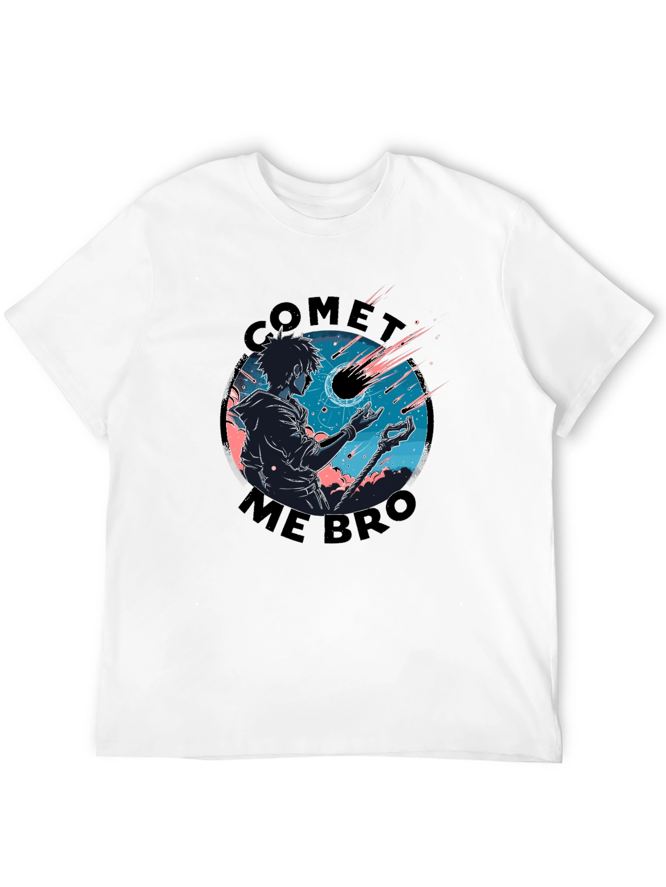 Comet Me Bro Black Graphic Tee