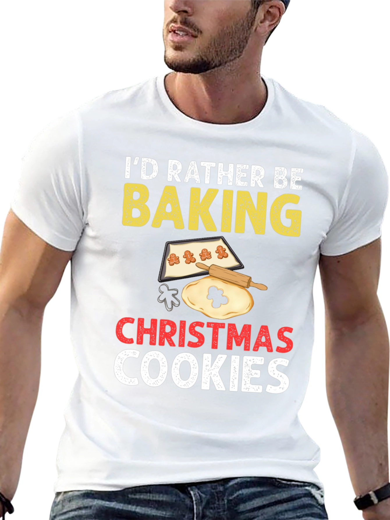 Id Rather Be Baking Christmas Cookies T-Shirt