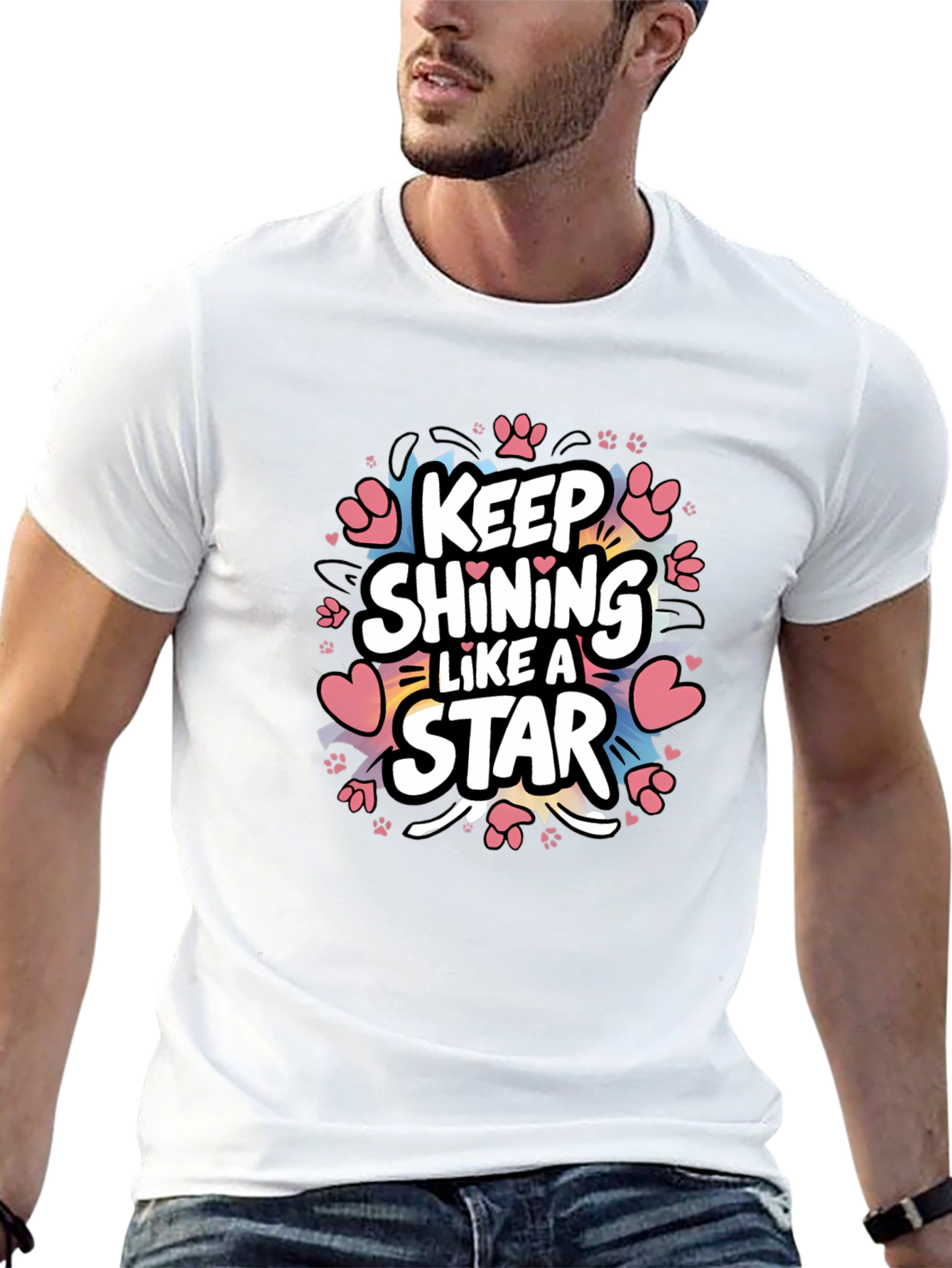Keep Shining Like a Star Black Graphic Tee