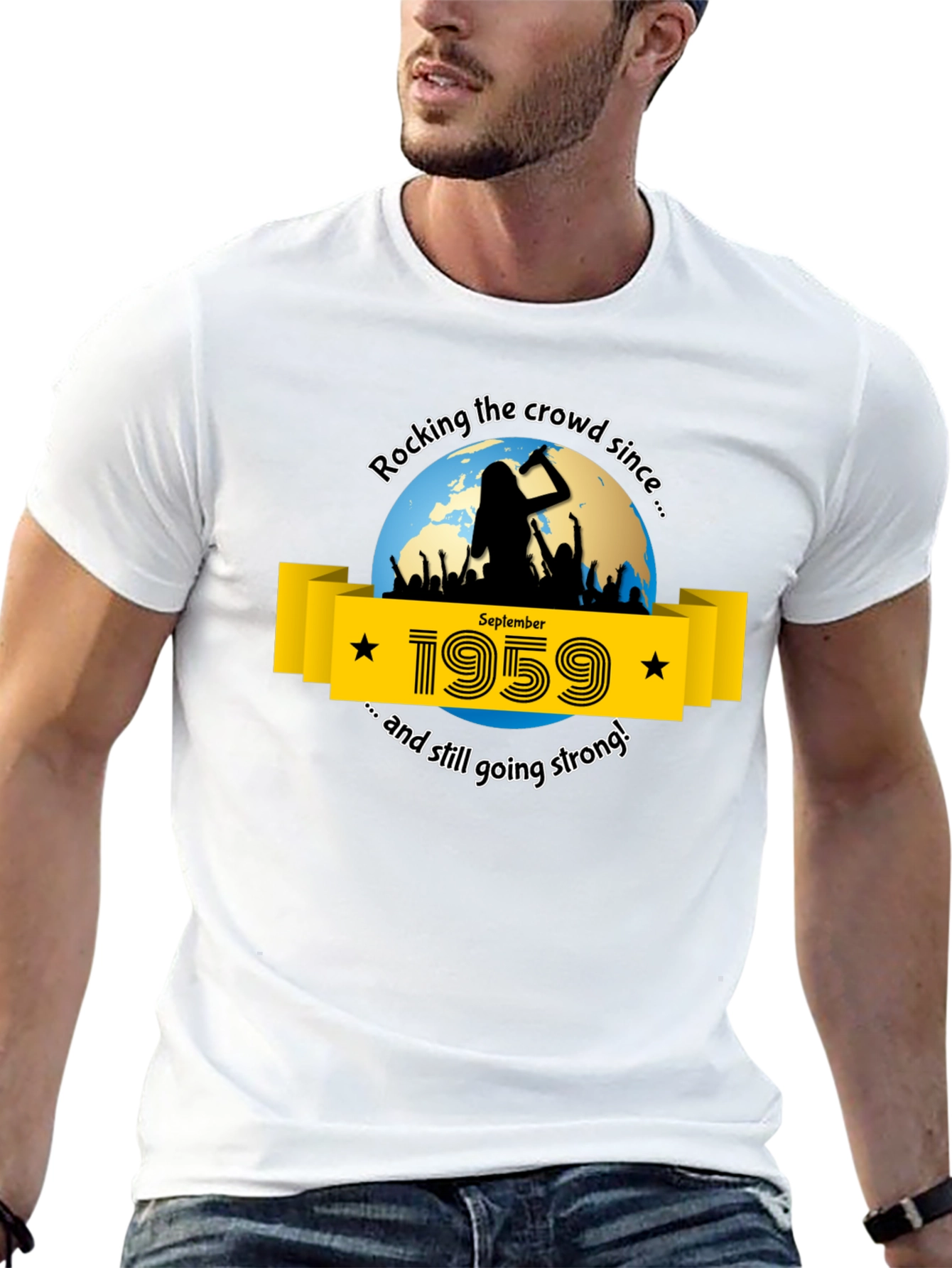 Rocking Since 1959 T-Shirt - September Birthday Tee