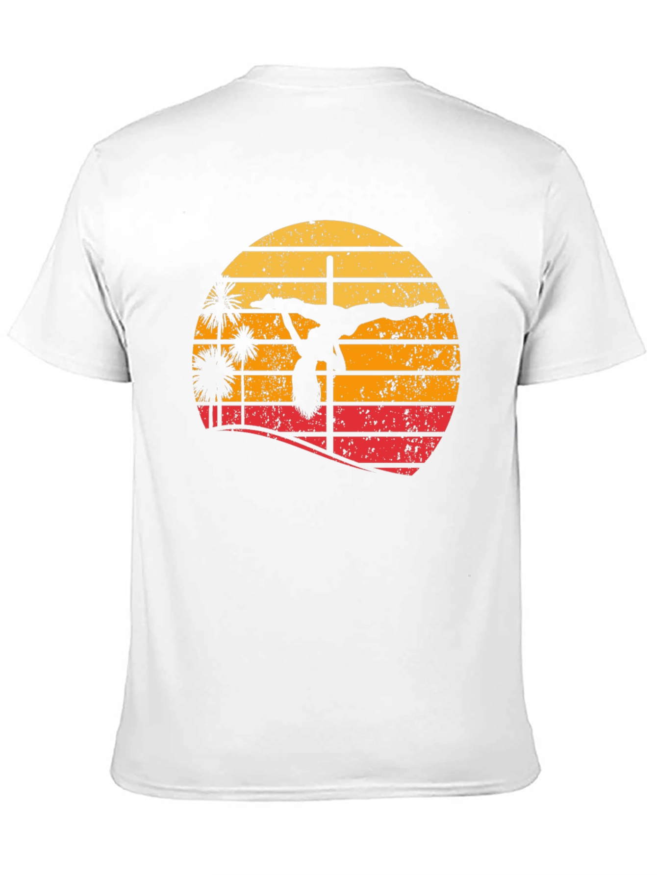 Retro Sunset Pole Dancer T-Shirt - Unique Design