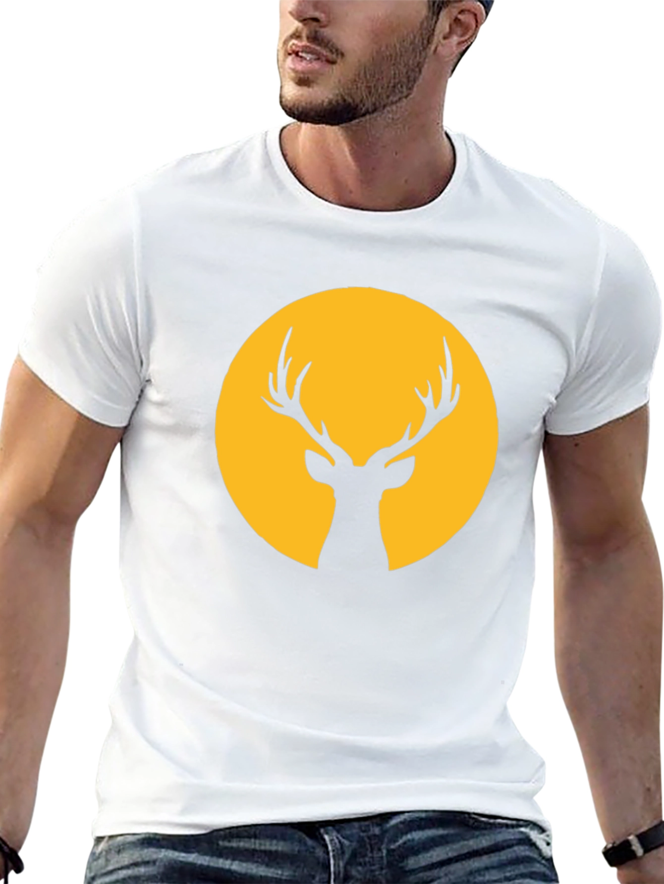 Deer Silhouette Graphic T-Shirt