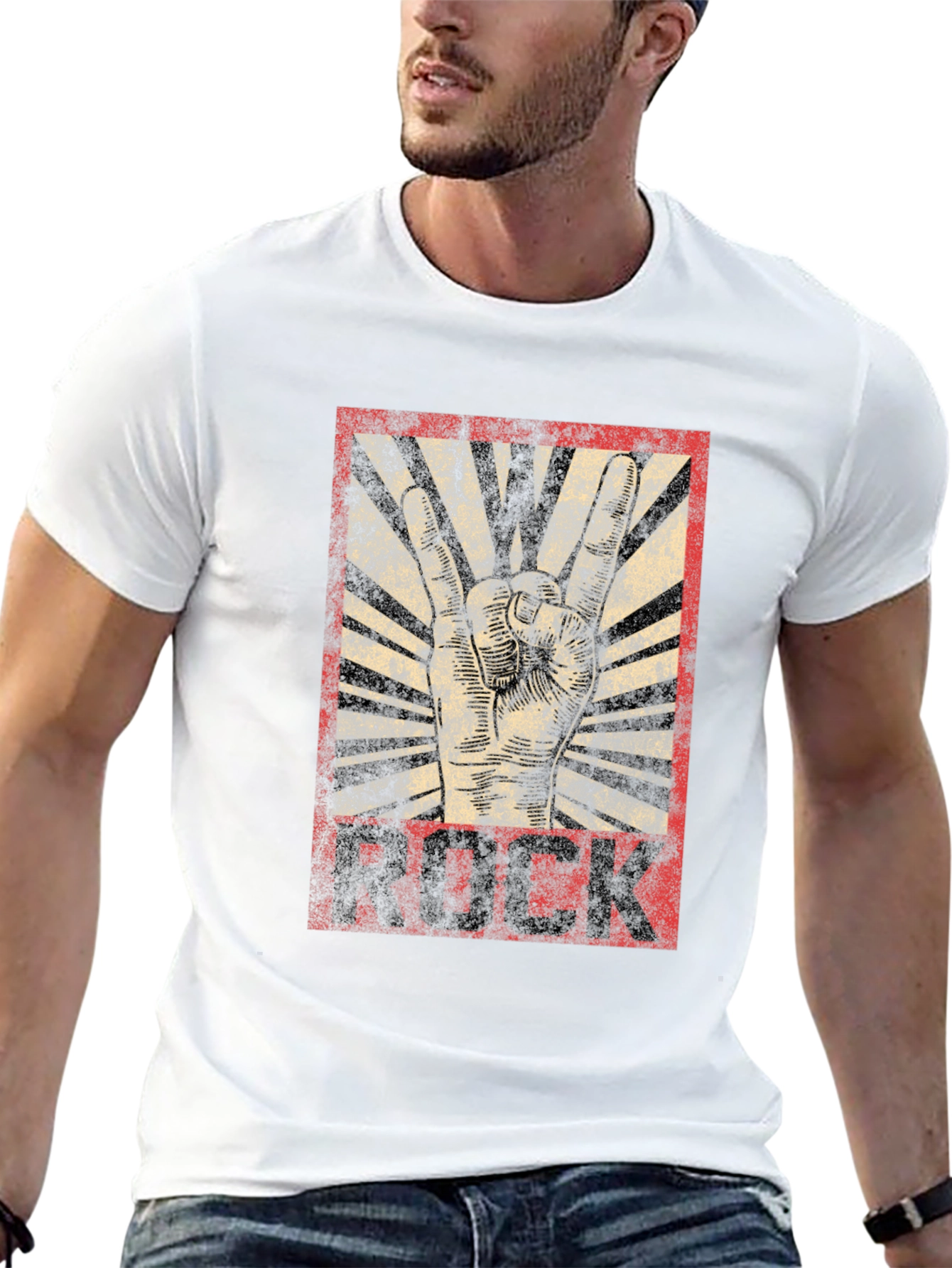 Rock Music Graphic T-Shirt - Black Cotton Tee