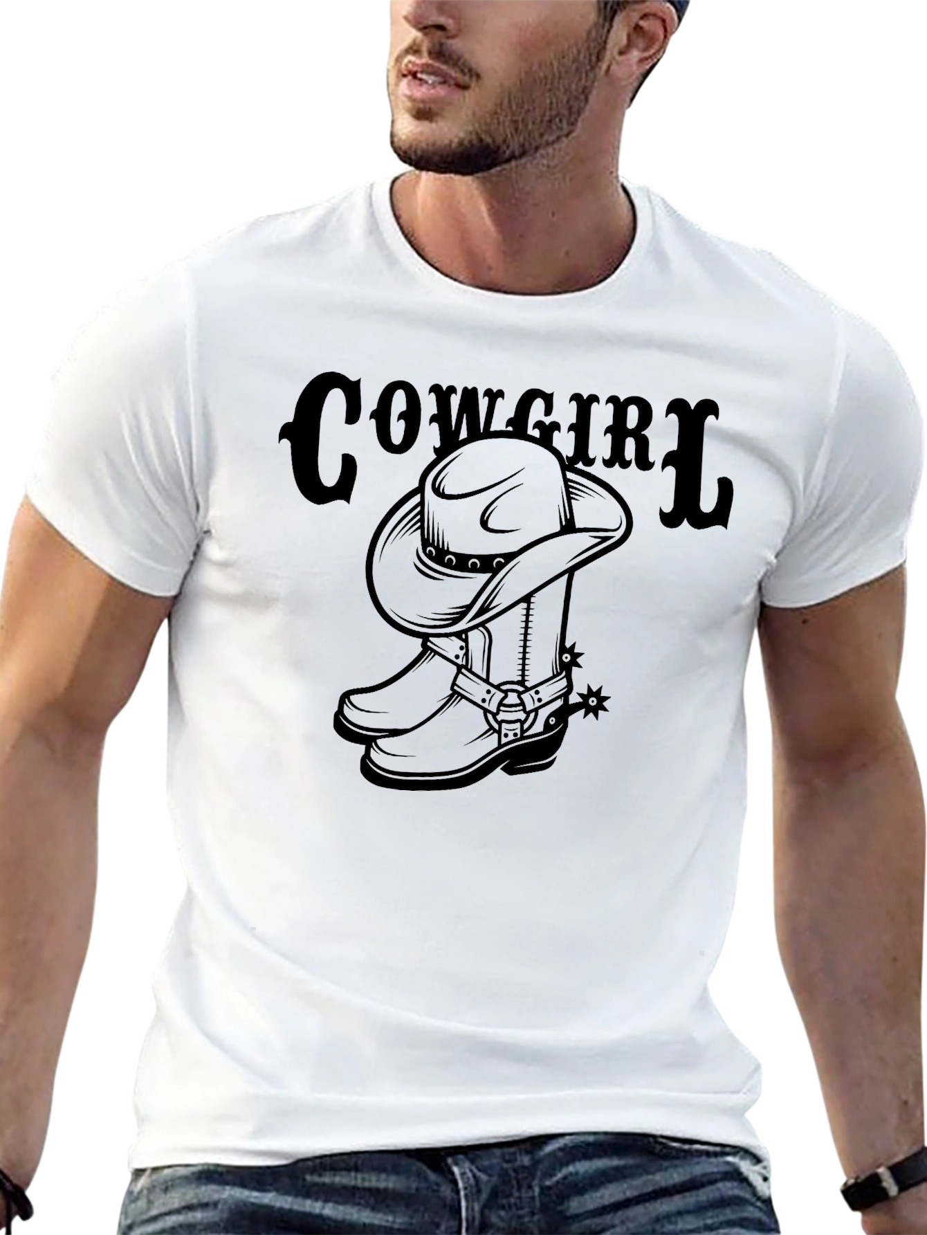 Cowgirl Hat & Boots Graphic T-Shirt