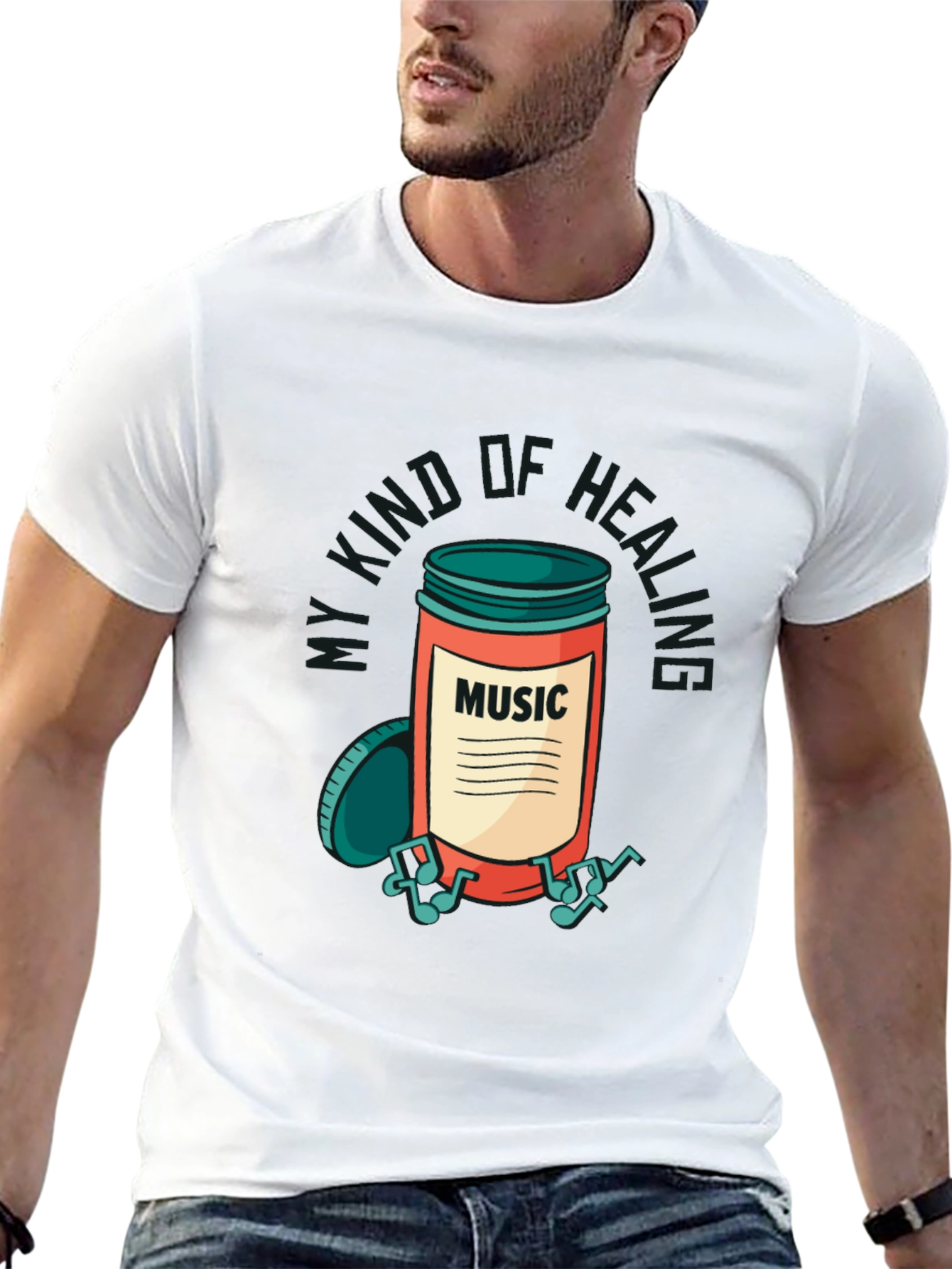 Music Jar Graphic Tee - Healing Vibes