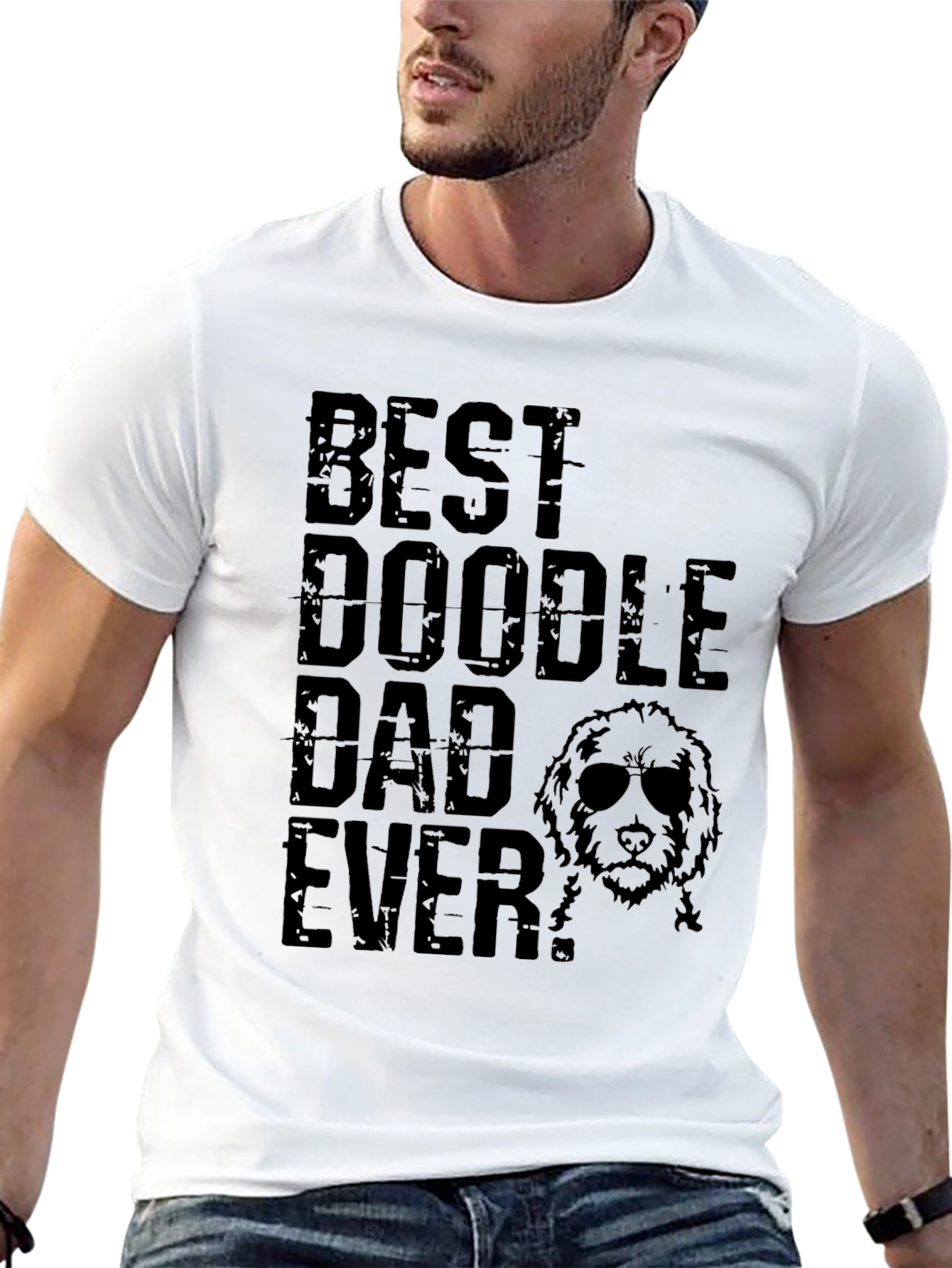 Best Doodle Dad Ever Mens Black T-Shirt