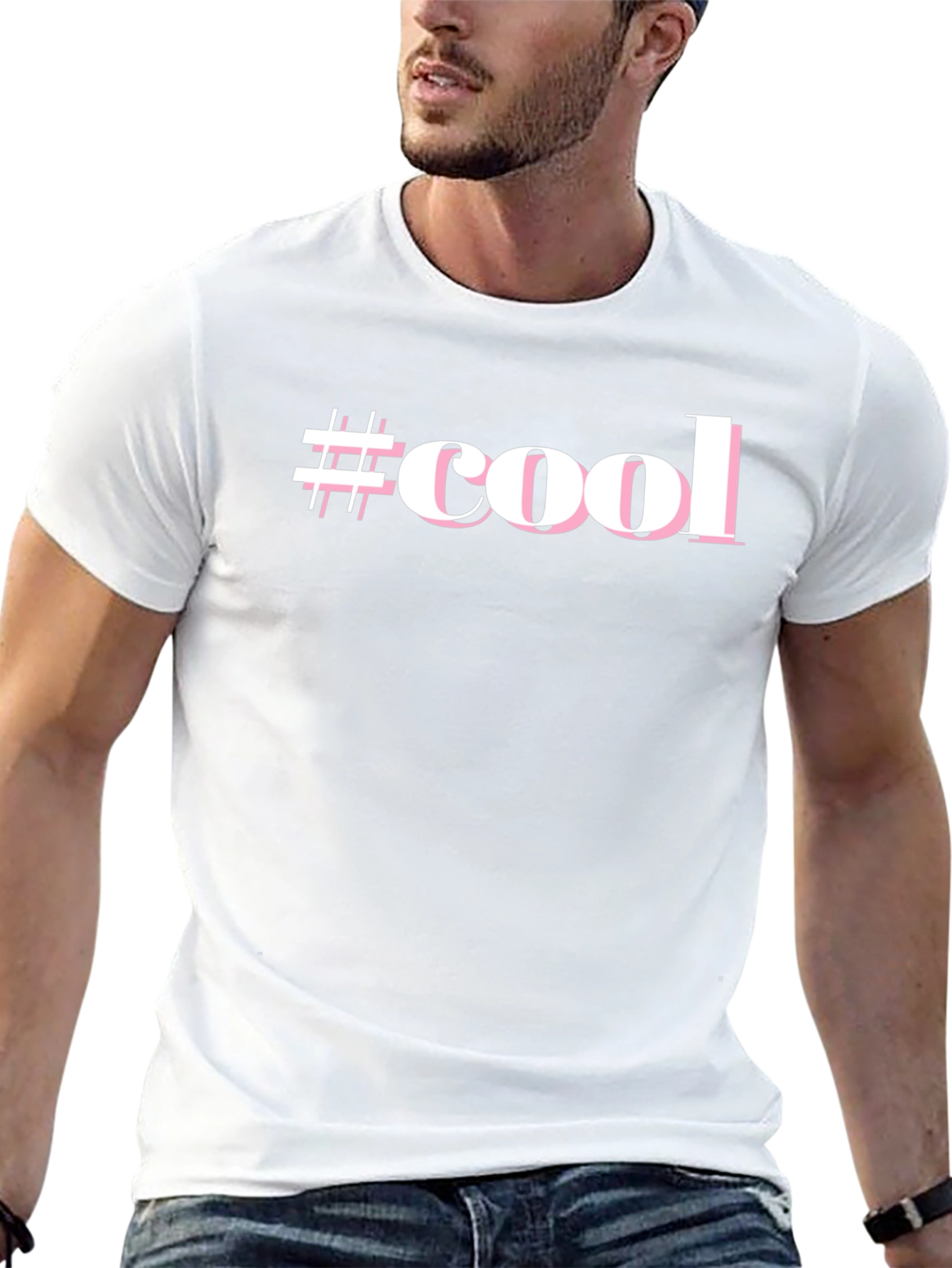 #Cool Graphic Print Black Short Sleeve T-Shirt