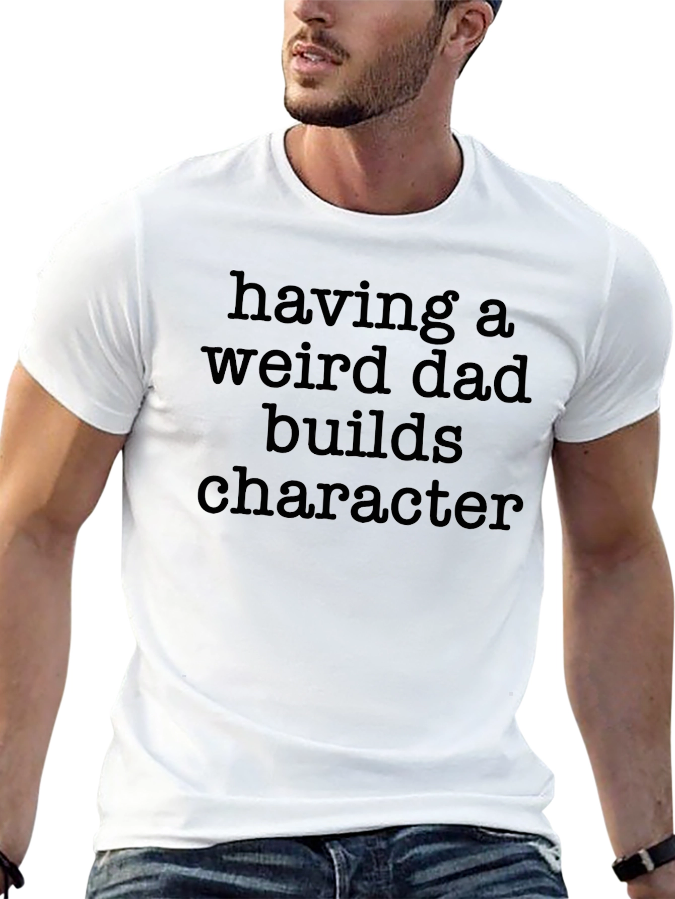 Having a Weird Dad T-Shirt - Black Novelty Tee