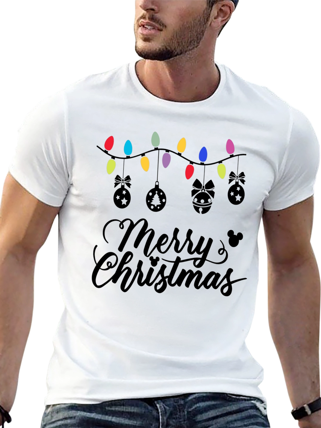 Merry Christmas Lights Graphic Tee