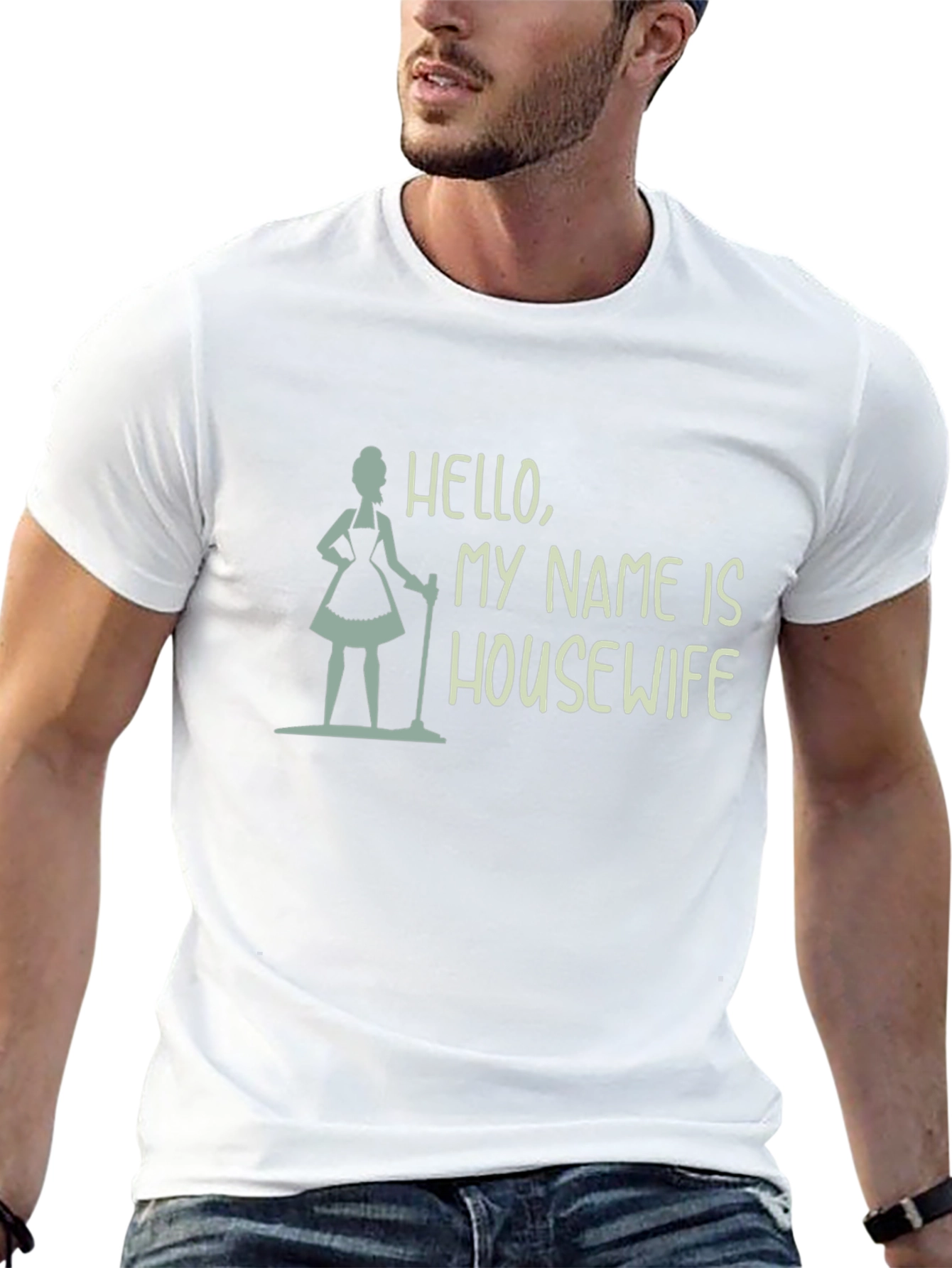 Hello My Name Is Housewife Black Tee