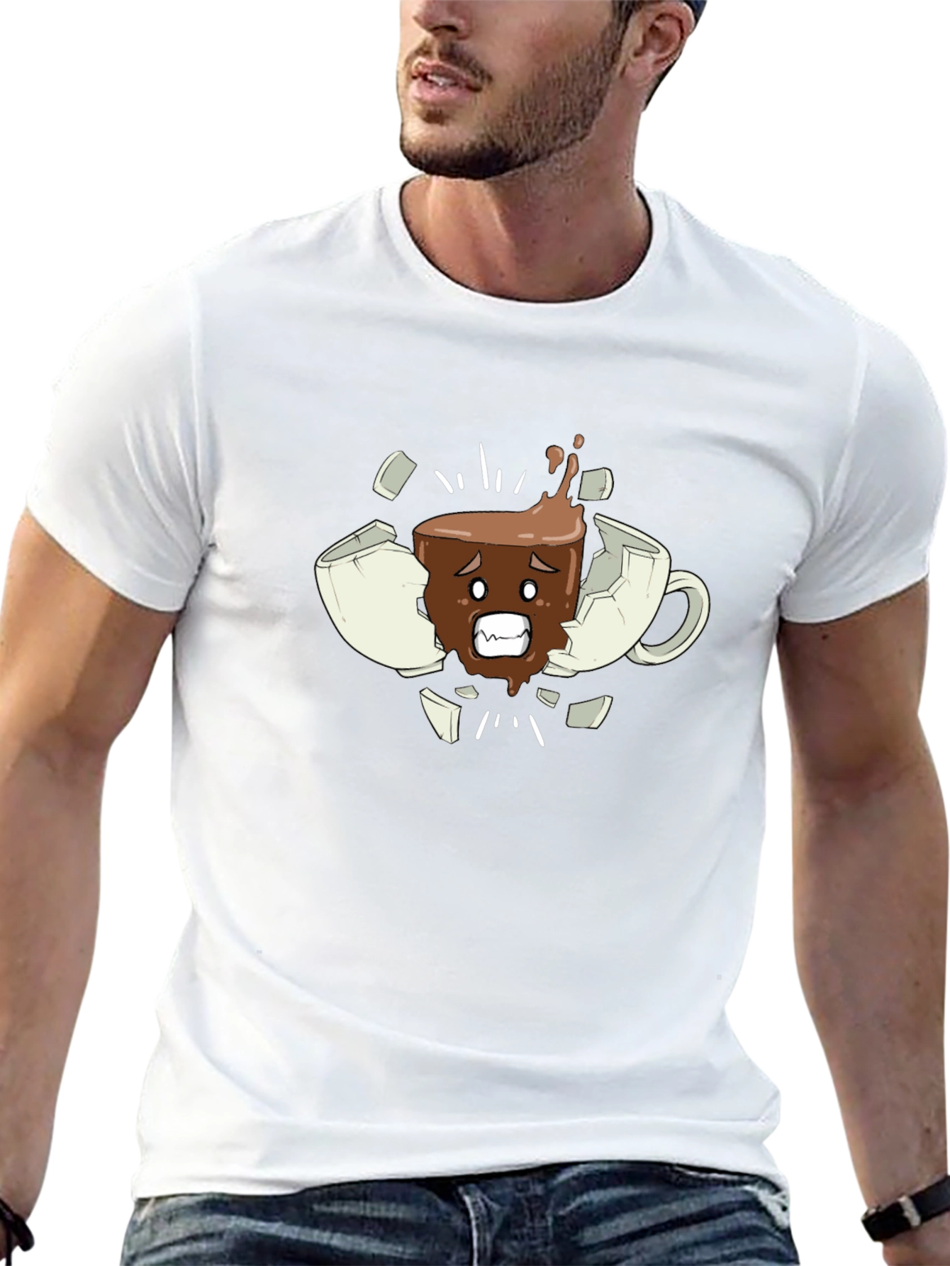 Broken Mug T-Shirt - Funny Coffee Lover Tee