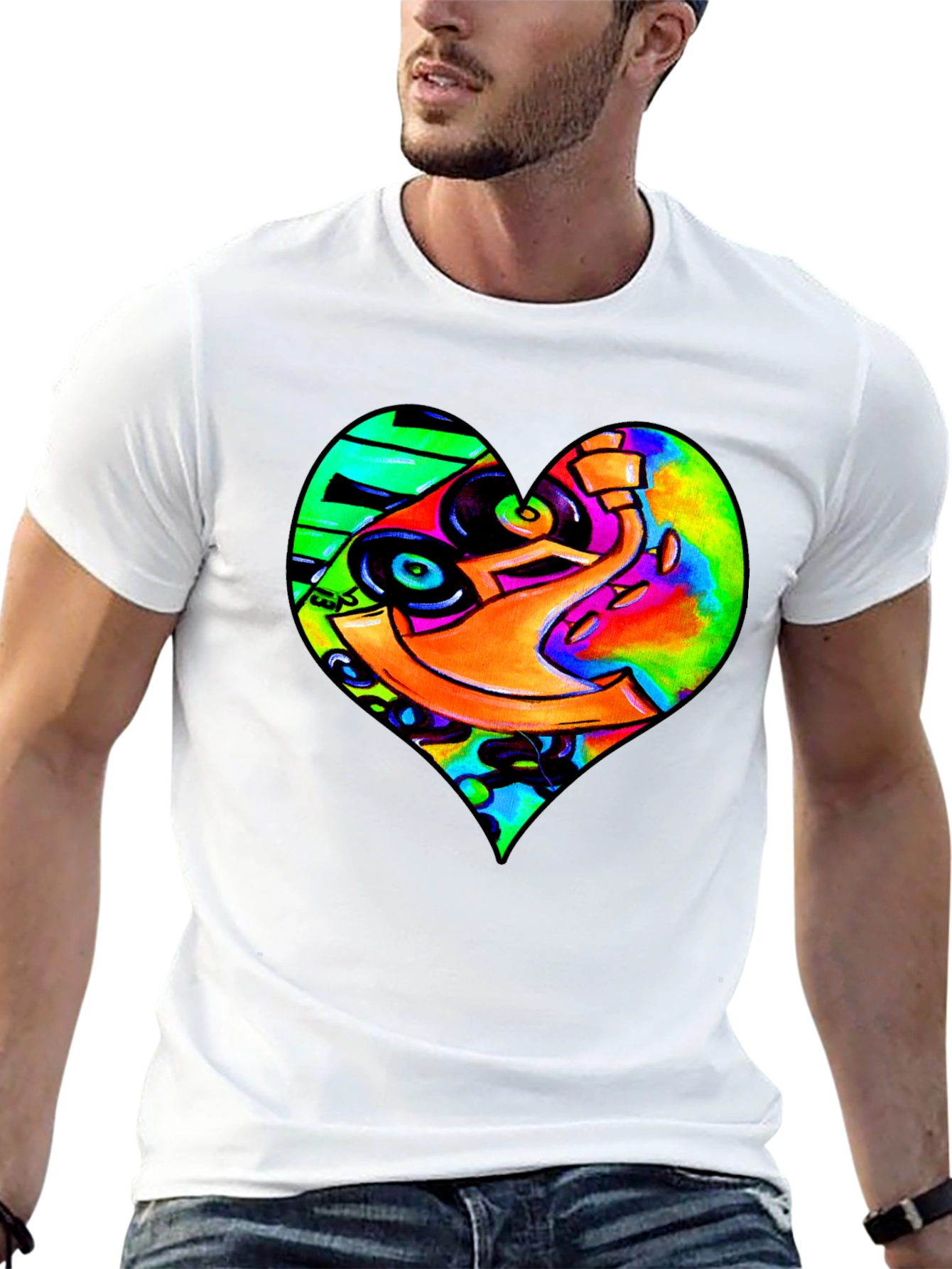 DJ Heart Graphic Tee - Unique Music Lovers T-Shirt