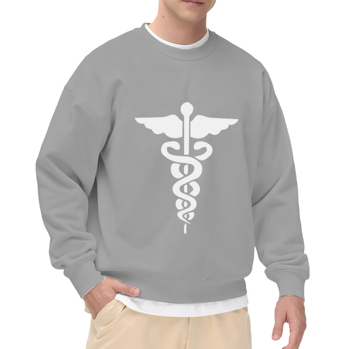 Medical Symbol & Pi Symbol Graphic ԲÁìÎÀÒ - Unique Design Pullover Sweatshirt
