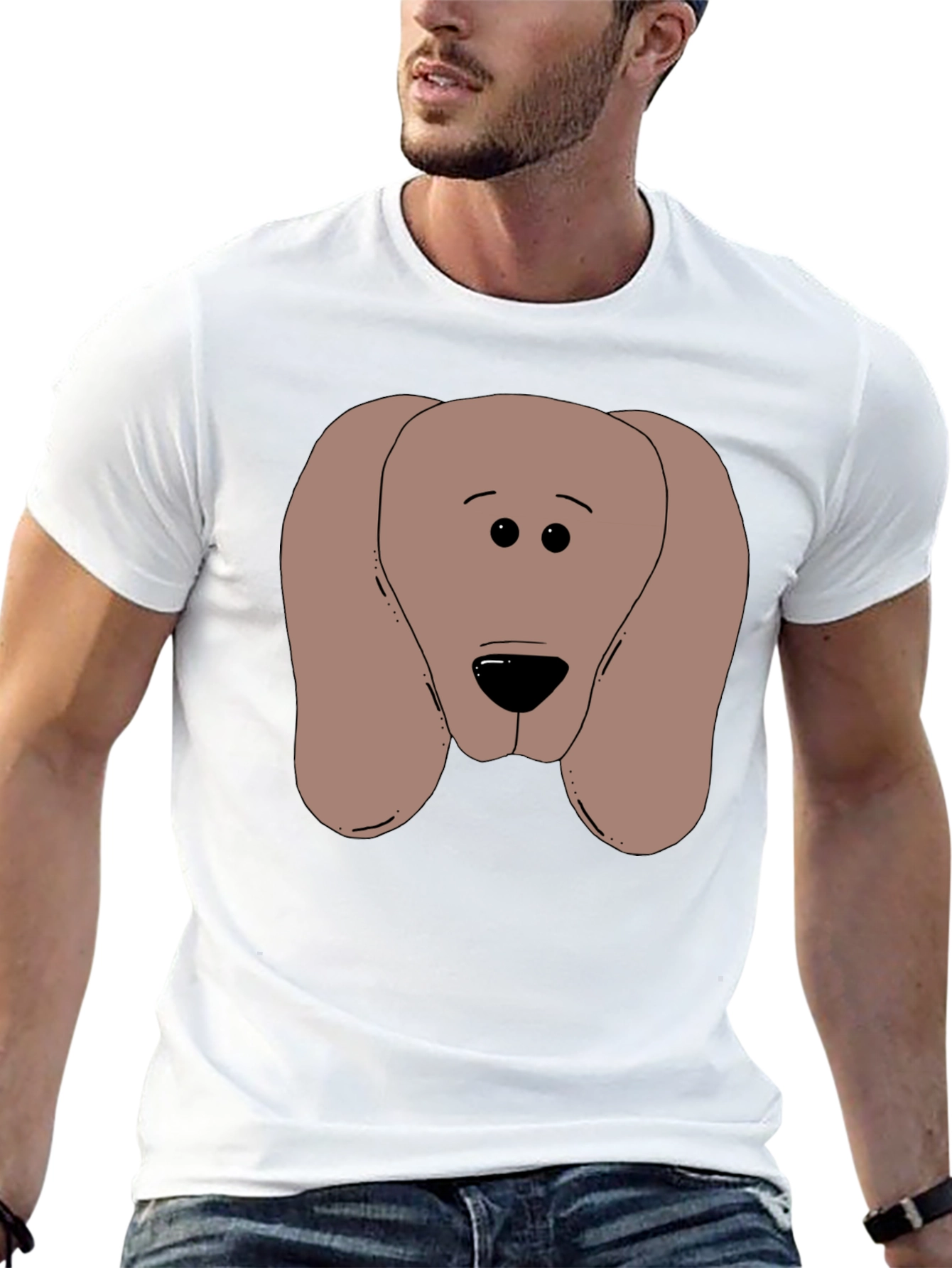 Dog Graphic Black T-Shirt Soft Cotton Blend