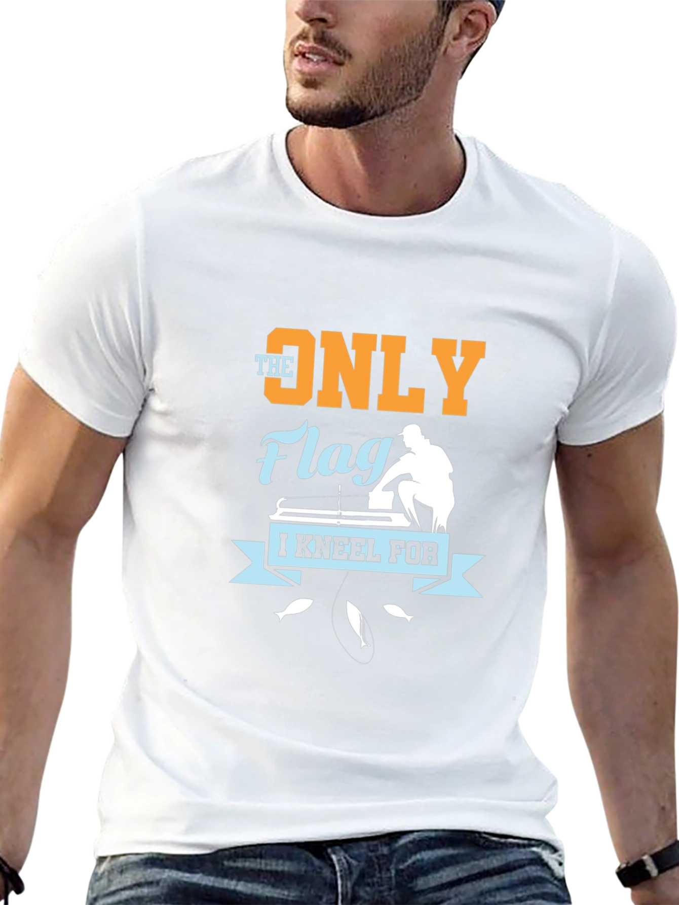 Fishing Flag Graphic T-Shirt: Fishermans Tee