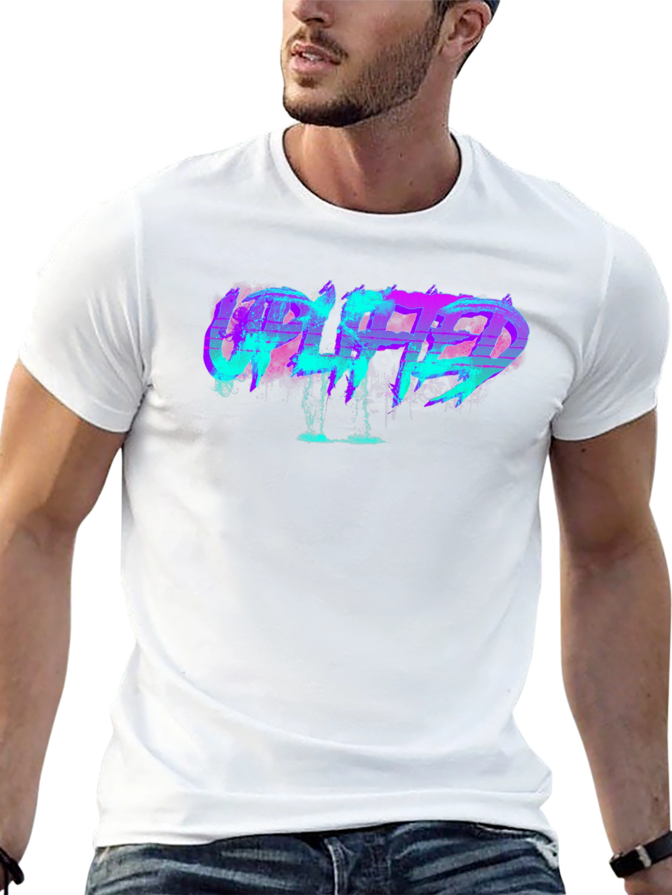 Uplifted Graphic Print Crewneck T-Shirt