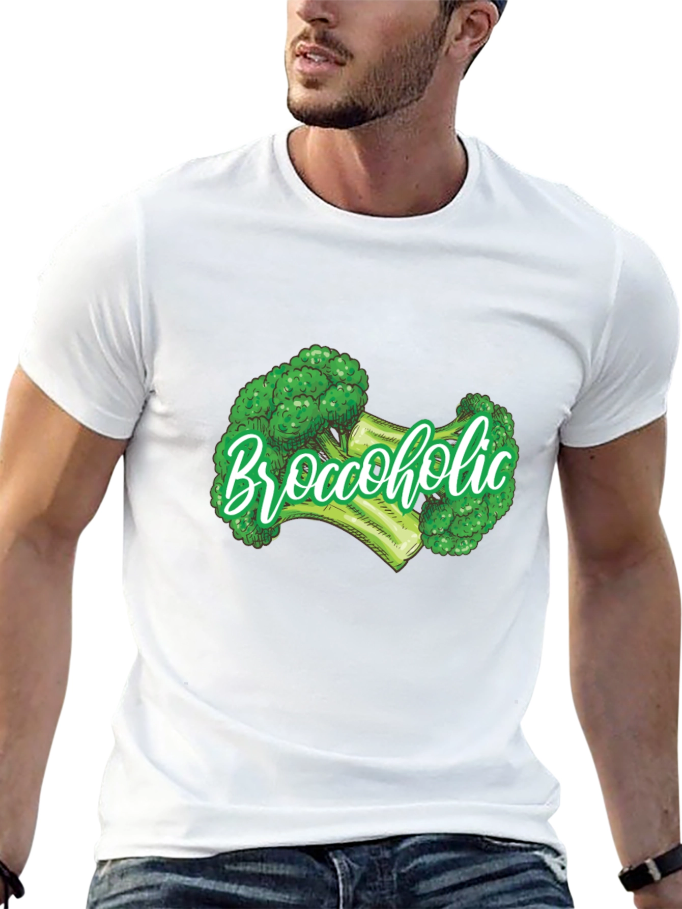 Broccoholic Graphic Tee - Funny Broccoli Lover T-Shirt