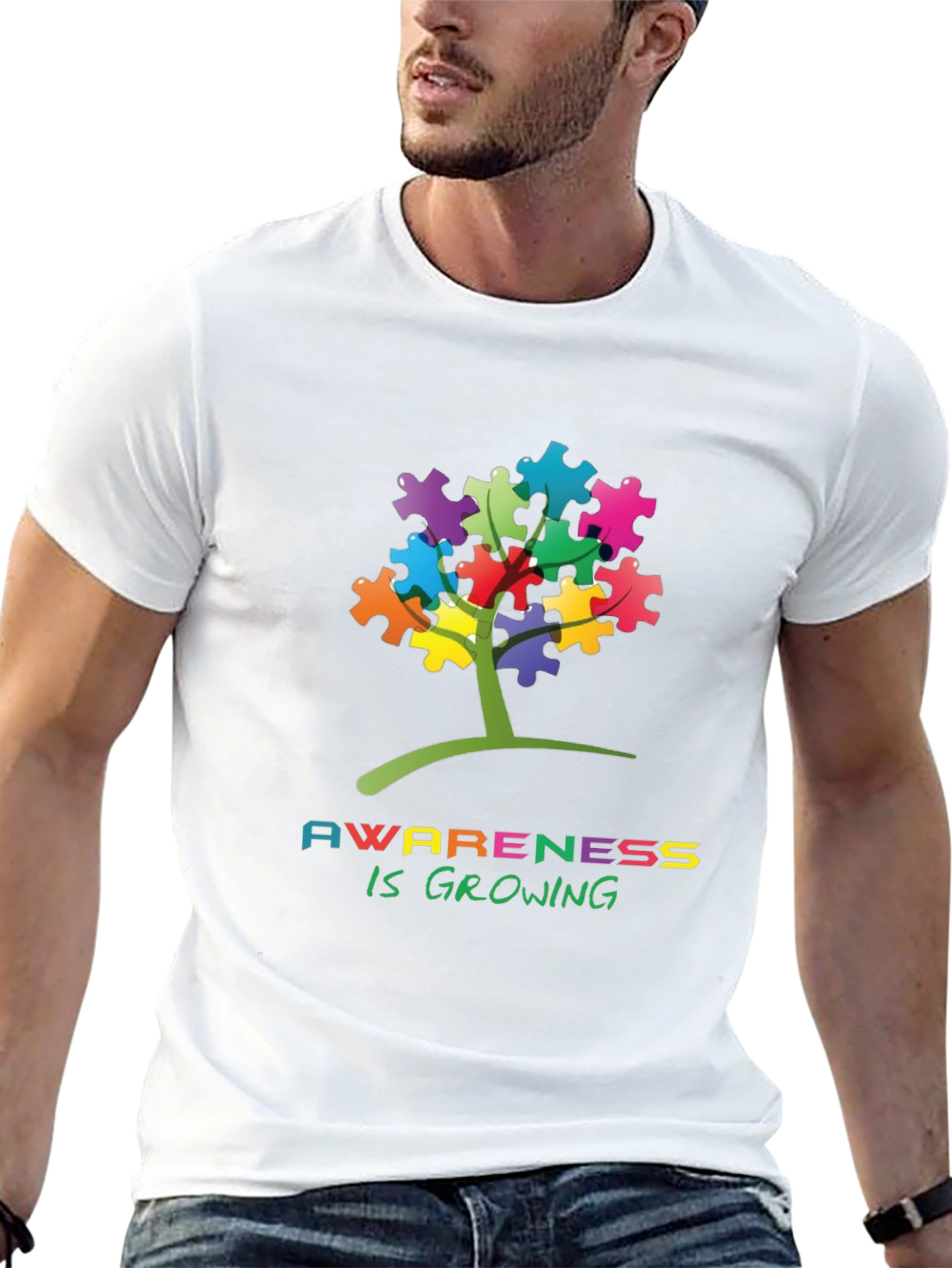 Autism Awareness Puzzle Tree T-Shirt