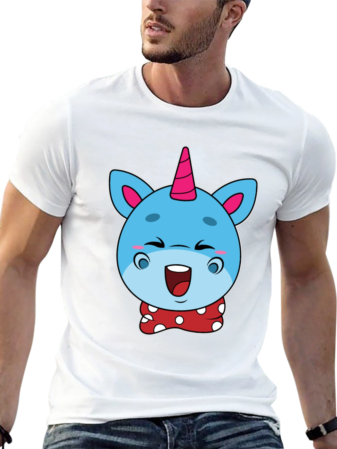 Cartoon Unicorn Graphic T-Shirt