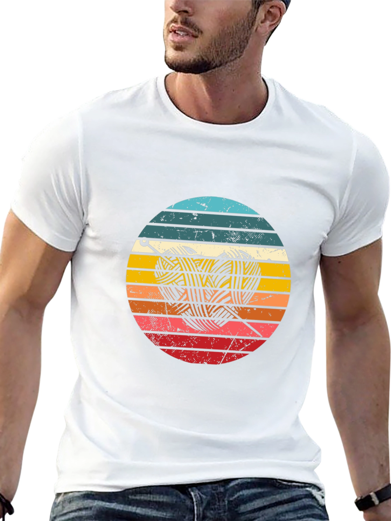 Knitting Lover Retro Style T-Shirt